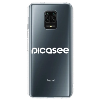 Picasee silikonski prozorni ovitek za Xiaomi Redmi Note 9 Pro - Picasee - new logo - white