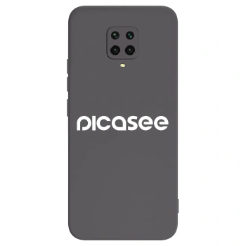 Picasee silikonski črni ovitek za Xiaomi Redmi Note 9 Pro - Picasee - new logo - white