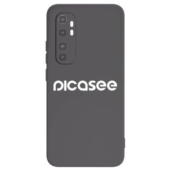Picasee silikonski črni ovitek za Xiaomi Mi Note 10 Lite - Picasee - new logo - white