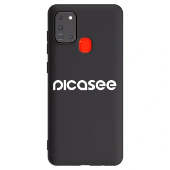 Picasee silikonski črni ovitek za Samsung Galaxy A21s - Picasee - new logo - white