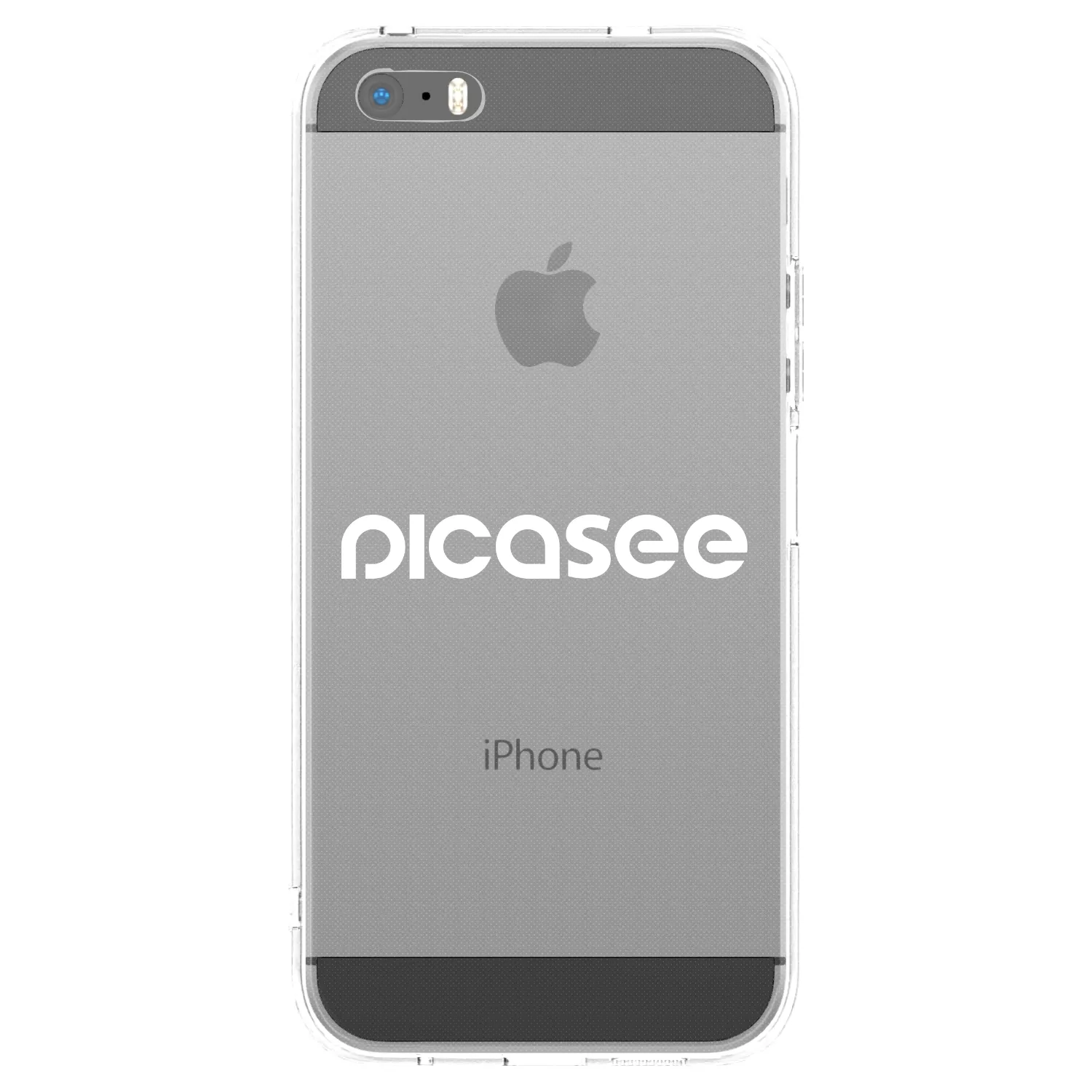 Picasee silikonski prozorni ovitek za Apple iPhone 5/5S/SE - Picasee - new logo - white