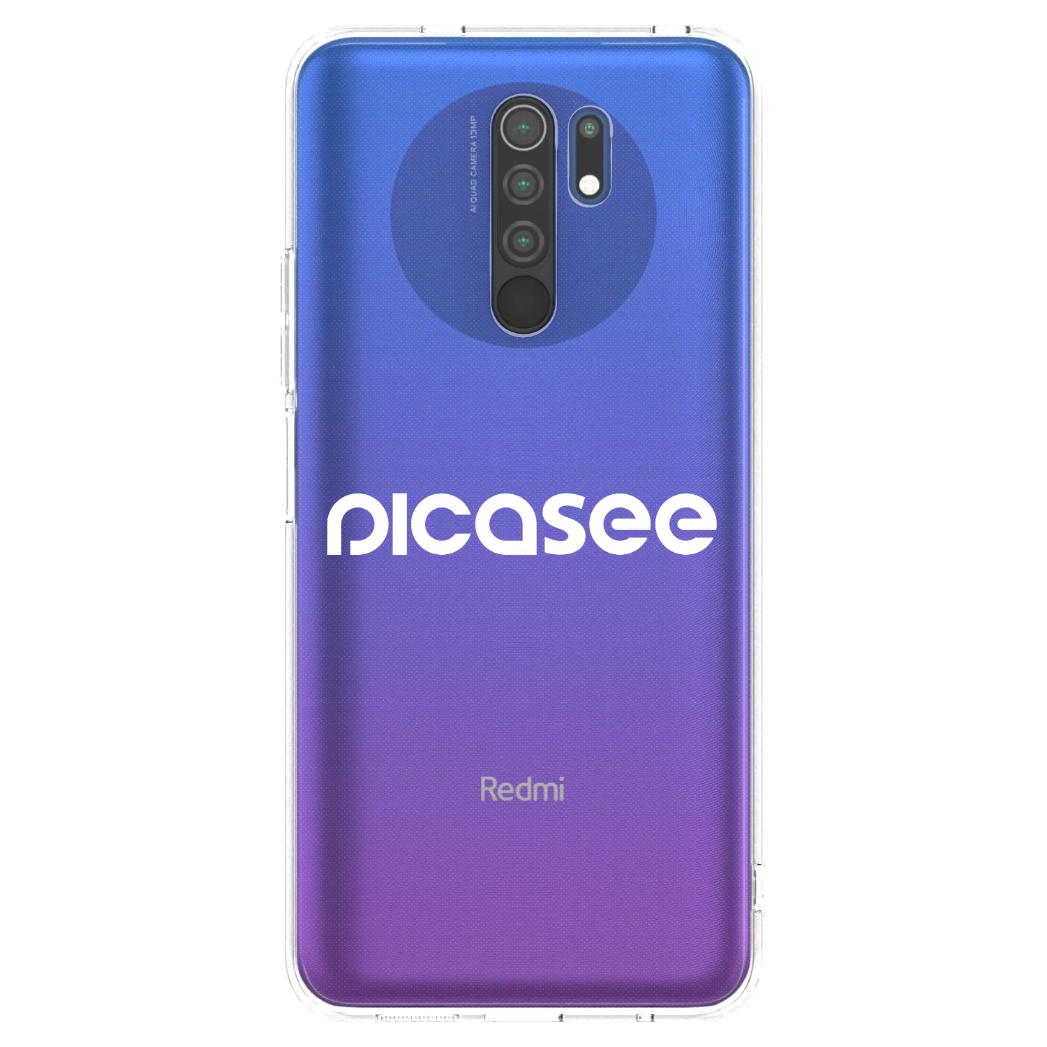 Picasee silikonski prozorni ovitek za Xiaomi Redmi 9 - Picasee - new logo - white