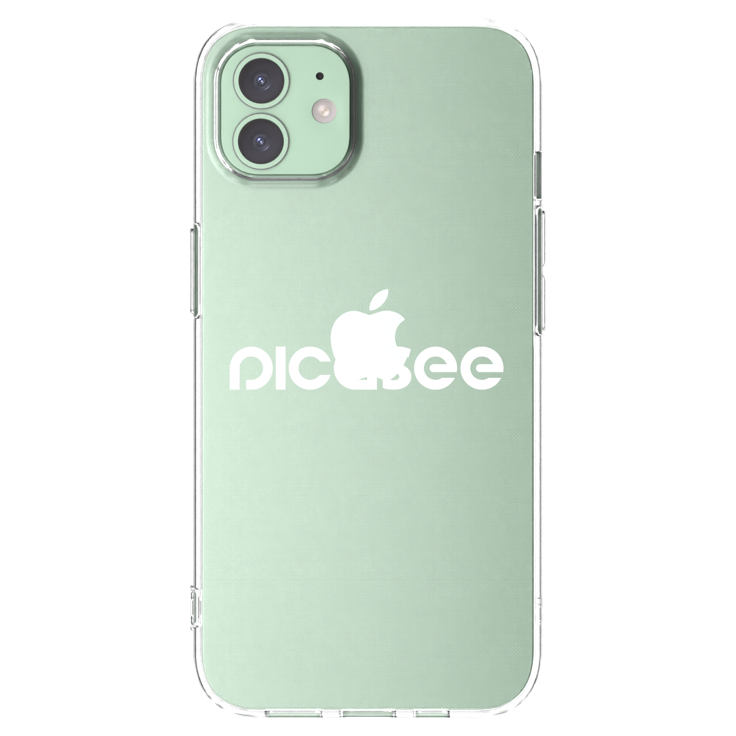 Picasee silikonski prozorni ovitek za Apple iPhone 12 - Picasee - new logo - white