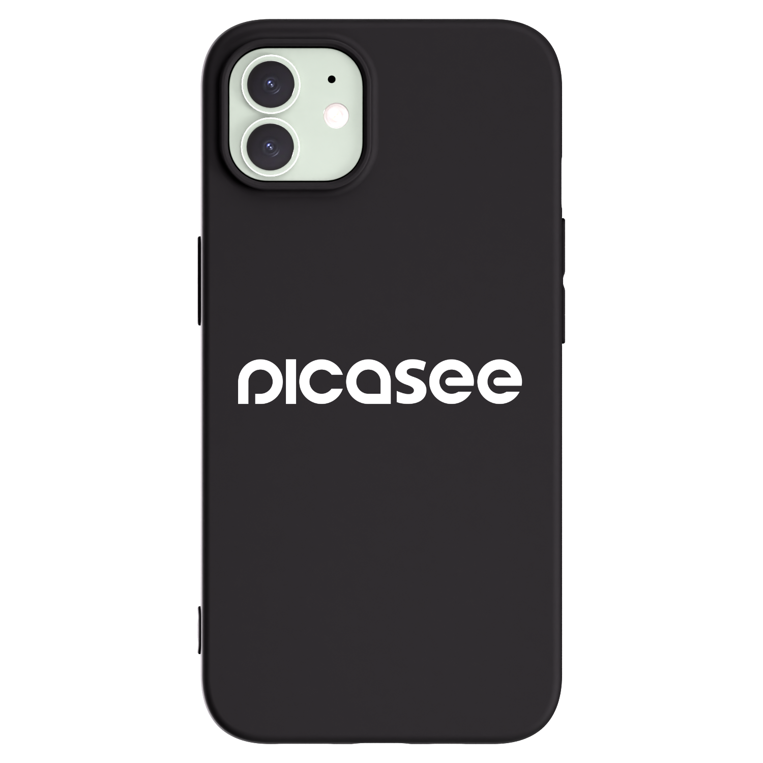Picasee silikonski črni ovitek za Apple iPhone 12 Pro - Picasee - new logo - white