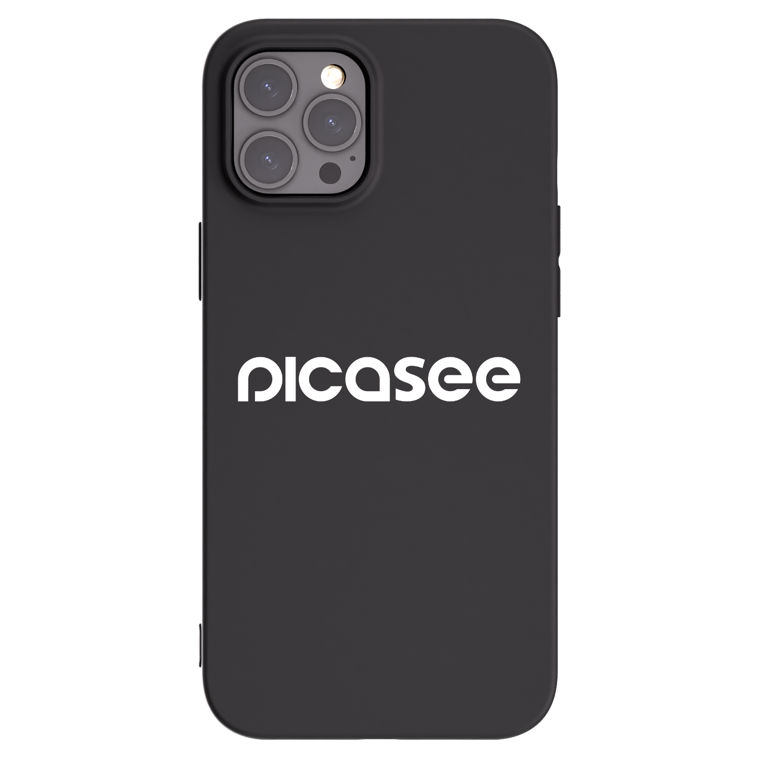 Picasee silikonski črni ovitek za Apple iPhone 12 Pro Max - Picasee - new logo - white
