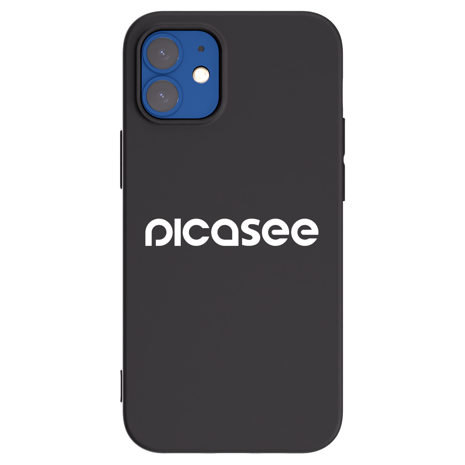Picasee silikonski črni ovitek za Apple iPhone 12 mini - Picasee - new logo - white