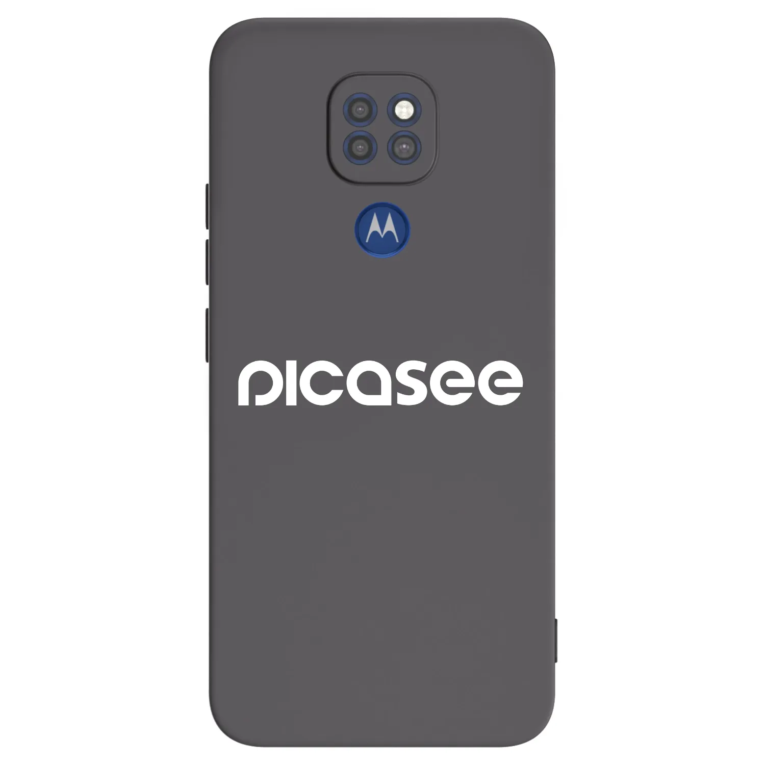 Picasee silikonski črni ovitek za Motorola Moto G9 Play - Picasee - new logo - white