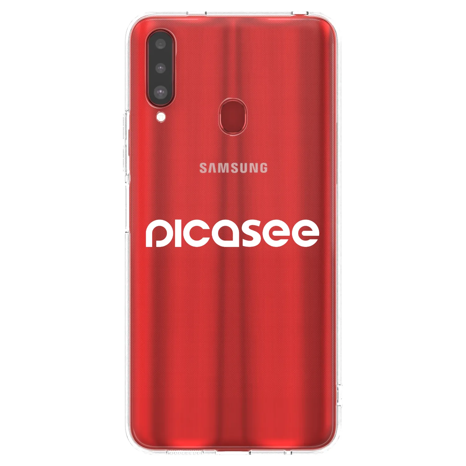 Picasee silikonski prozorni ovitek za Samsung Galaxy A20s - Picasee - new logo - white