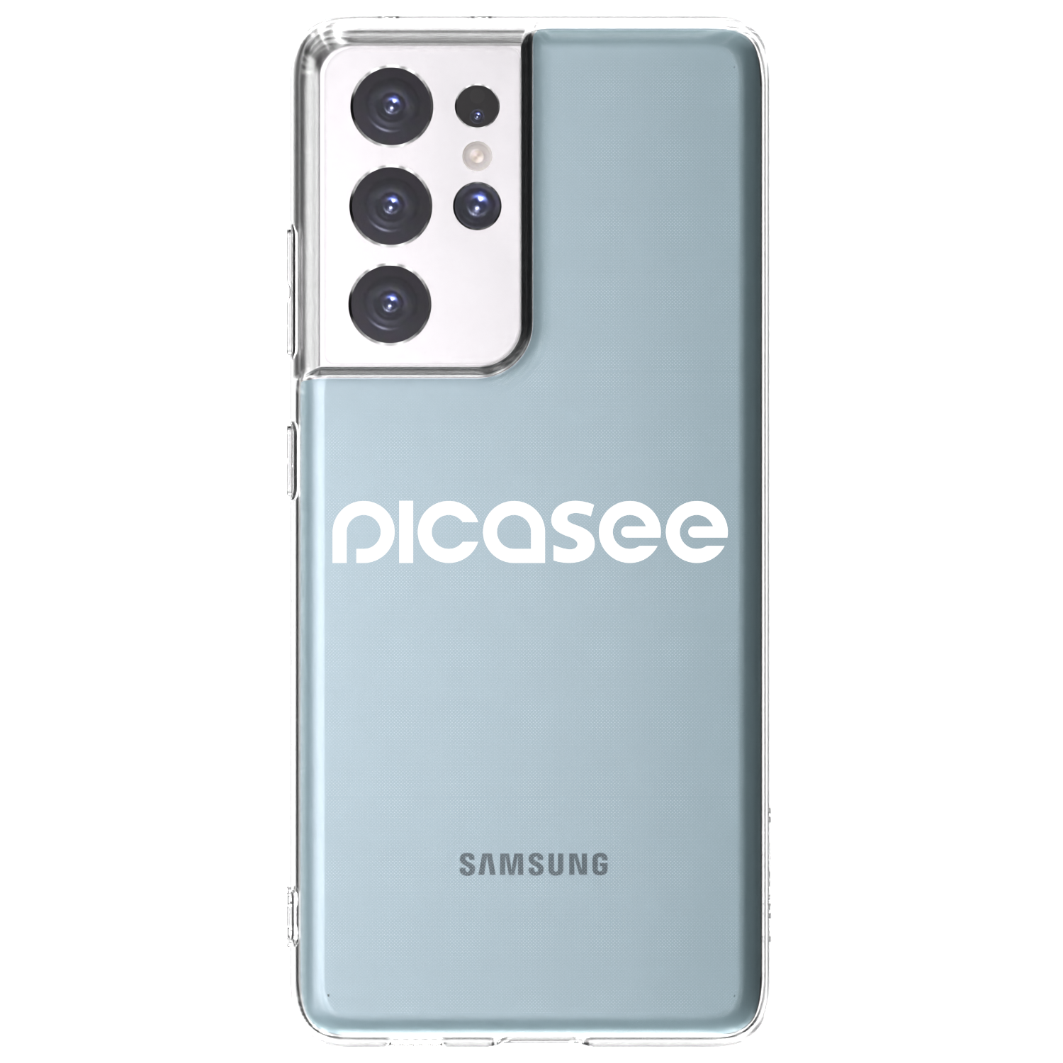 Picasee silikonski prozorni ovitek za Samsung Galaxy S21 Ultra 5G G998B - Picasee - new logo - white