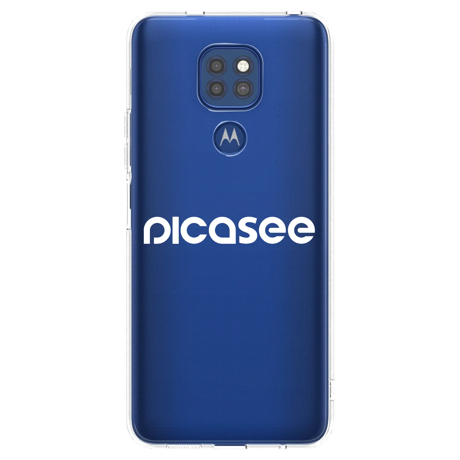 Picasee silikonski prozorni ovitek za Motorola Moto G9 Play - Picasee - new logo - white