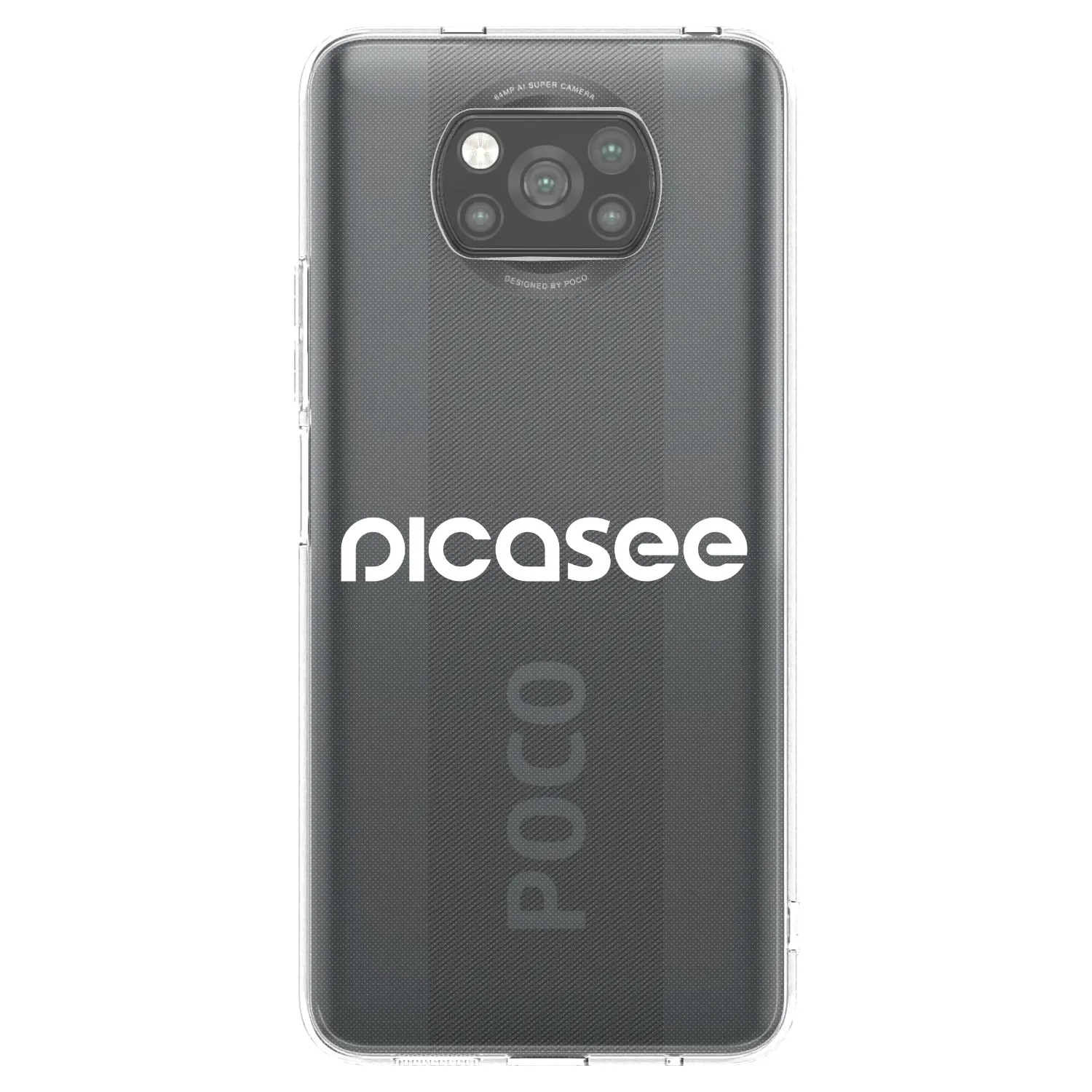 Picasee silikonski črni ovitek za Xiaomi Poco X3 Pro - Picasee - new logo - white