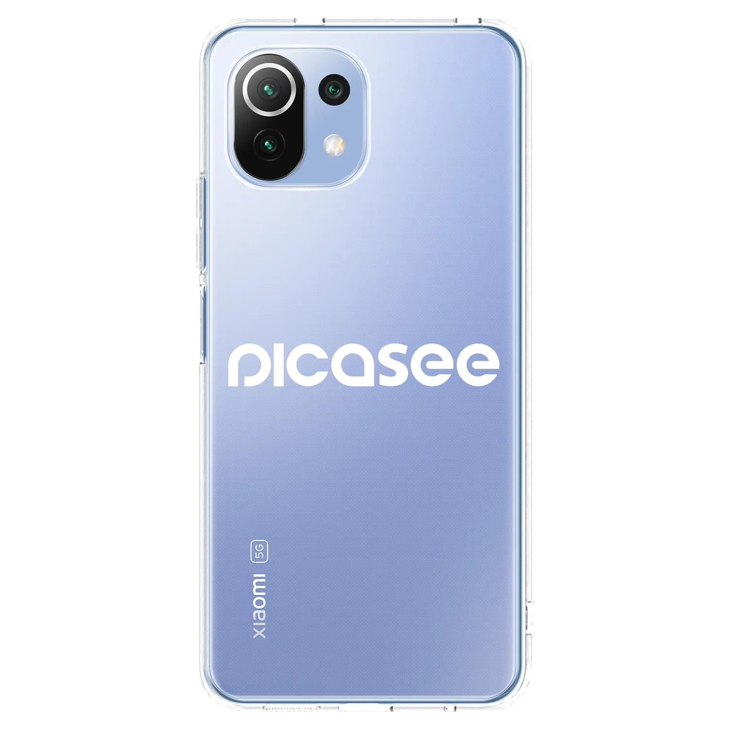 Picasee silikonski prozorni ovitek za Xiaomi Mi 11 Lite - Picasee - new logo - white