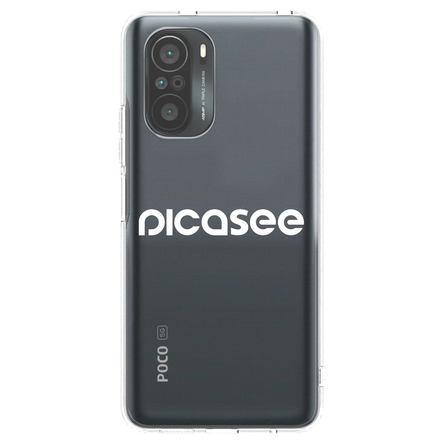 Picasee silikonski prozorni ovitek za Xiaomi Poco F3 - Picasee - new logo - white