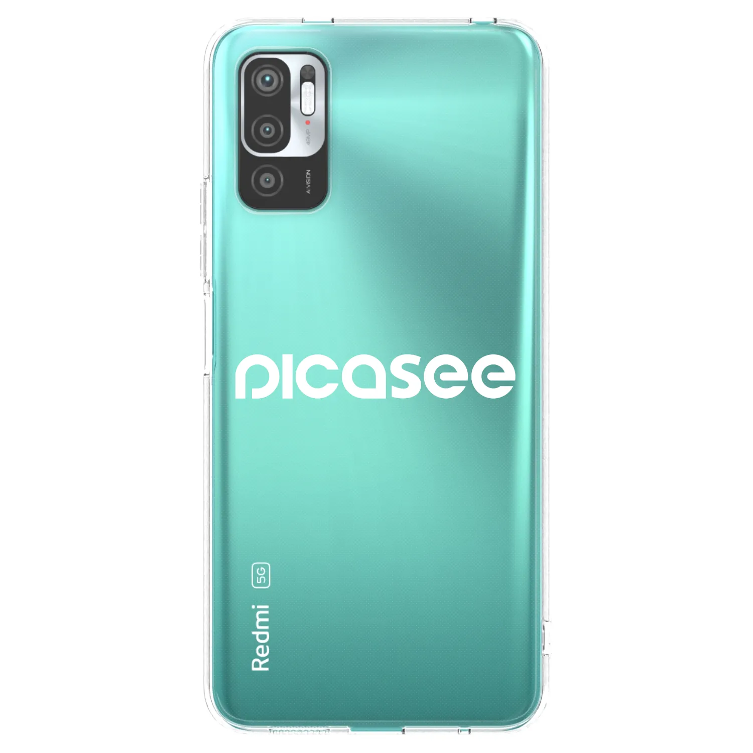 Picasee silikonski prozorni ovitek za Xiaomi Redmi Note 10 5G - Picasee - new logo - white