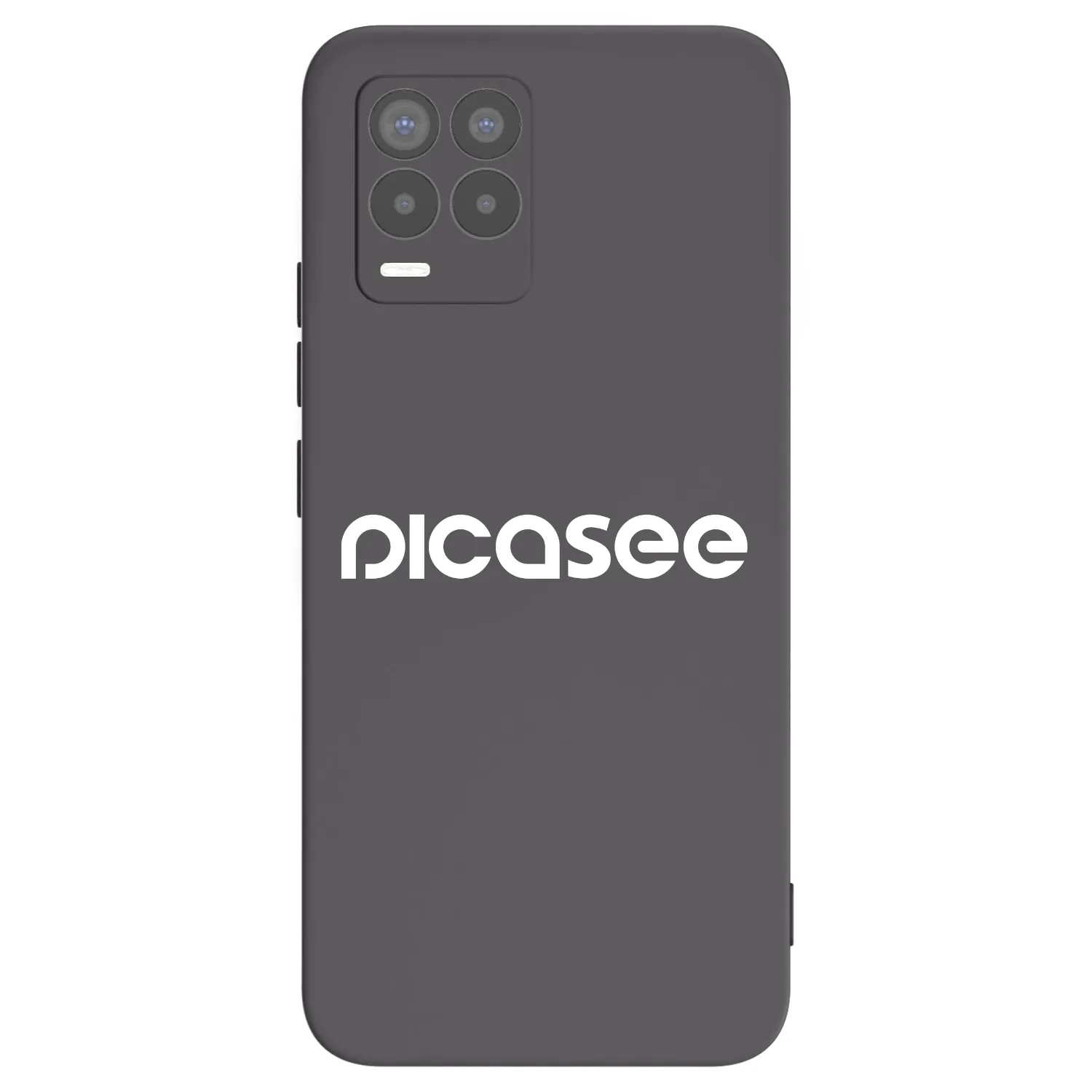 Picasee silikonski črni ovitek za Realme 8 4G - Picasee - new logo - white