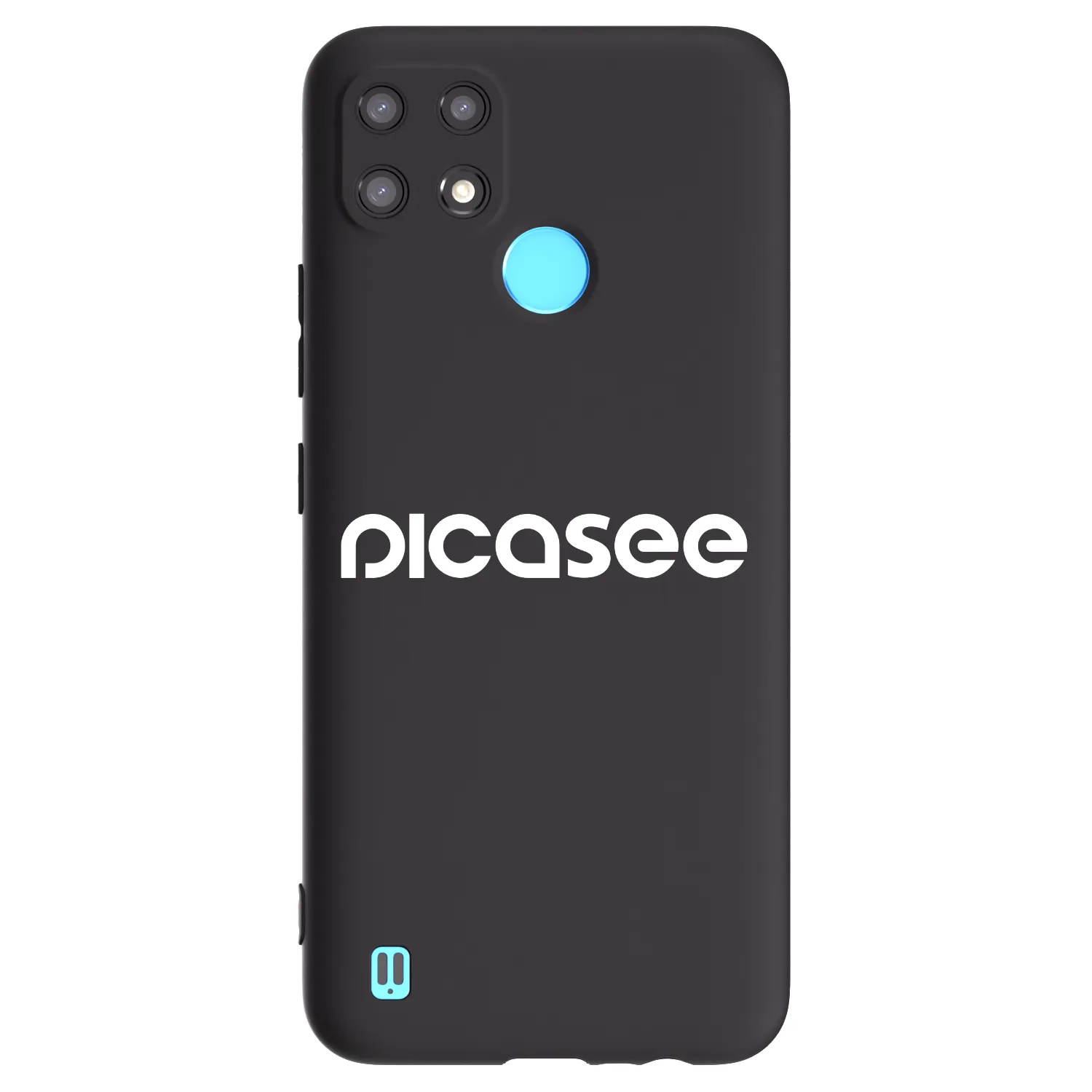 Picasee silikonski črni ovitek za Realme C21 - Picasee - new logo - white