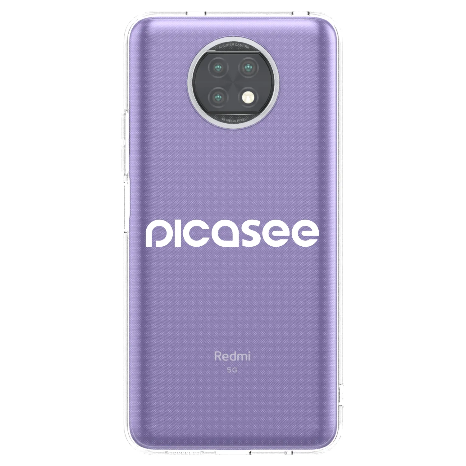 Picasee silikonski prozorni ovitek za Xiaomi Redmi Note 9T - Picasee - new logo - white