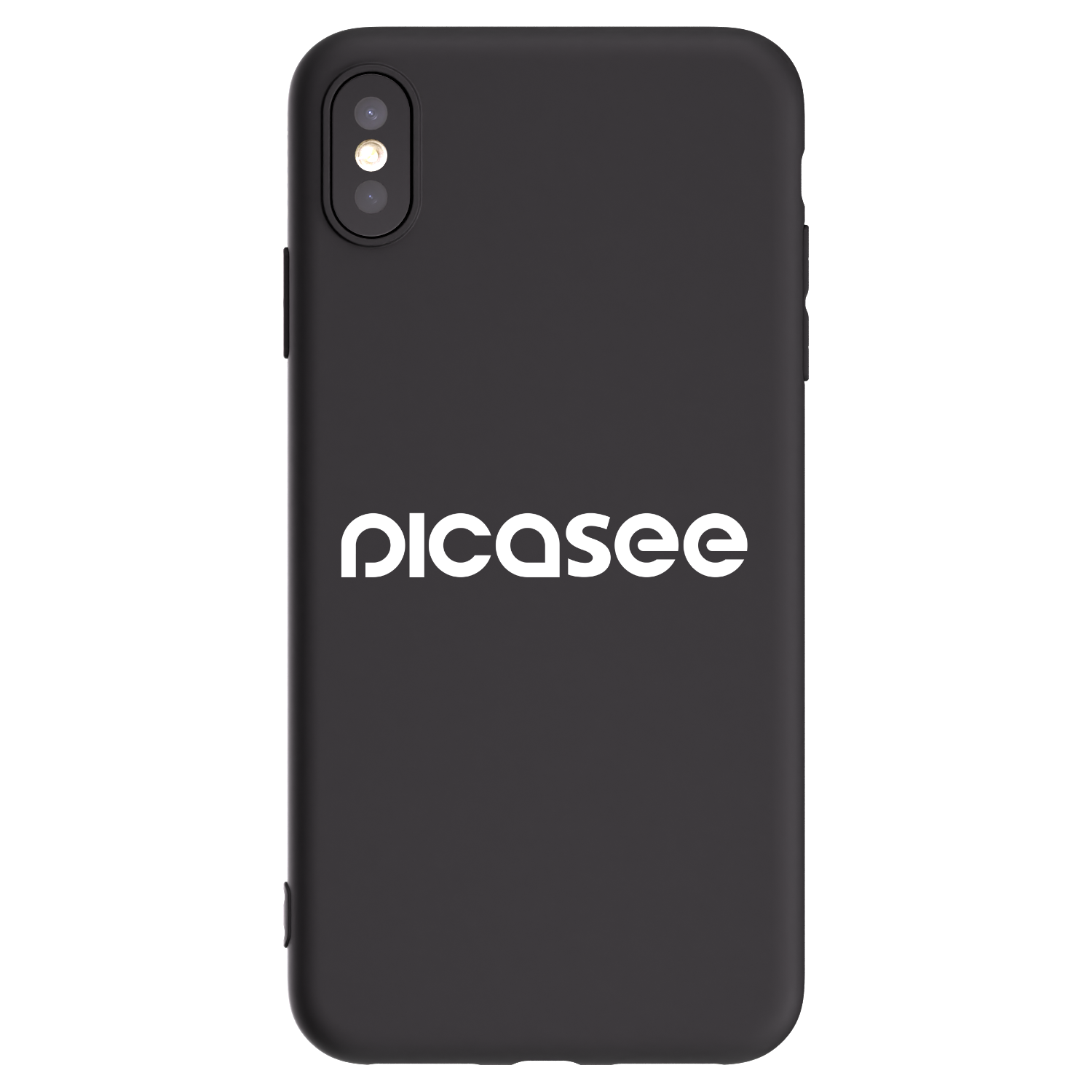 Picasee silikonski črni ovitek za Apple iPhone XS Max - Picasee - new logo - white