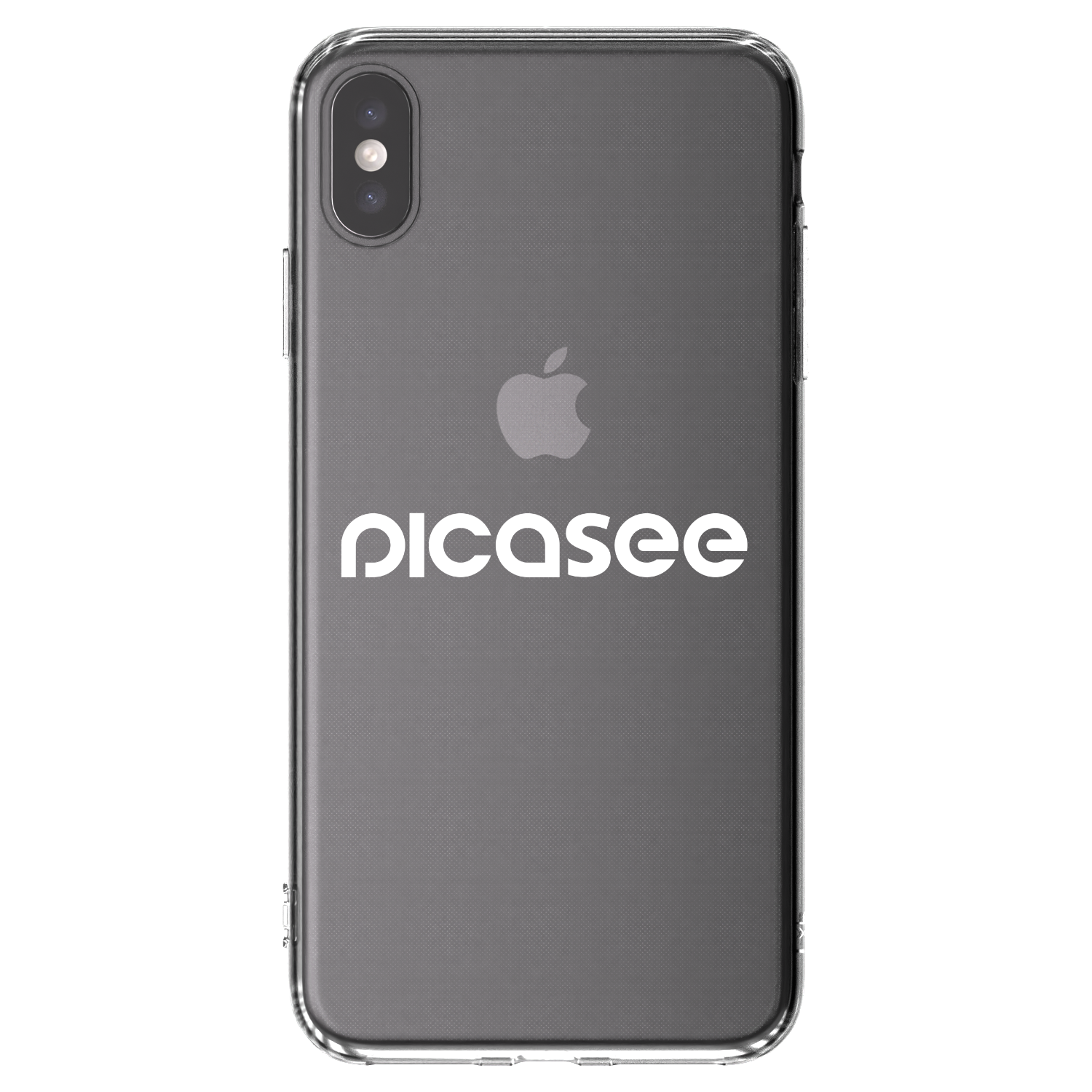 Picasee silikonski prozorni ovitek za Apple iPhone XS Max - Picasee - new logo - white