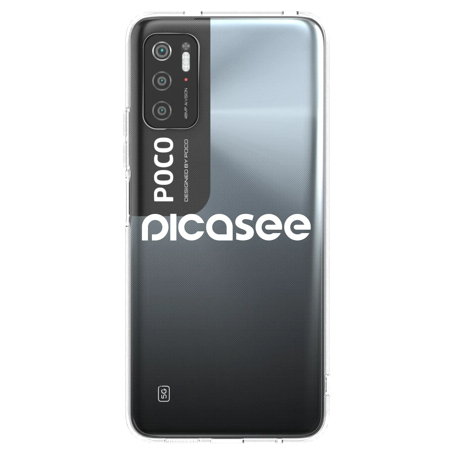 Picasee silikonski prozorni ovitek za Xiaomi Poco M3 Pro 5G - Picasee - new logo - white