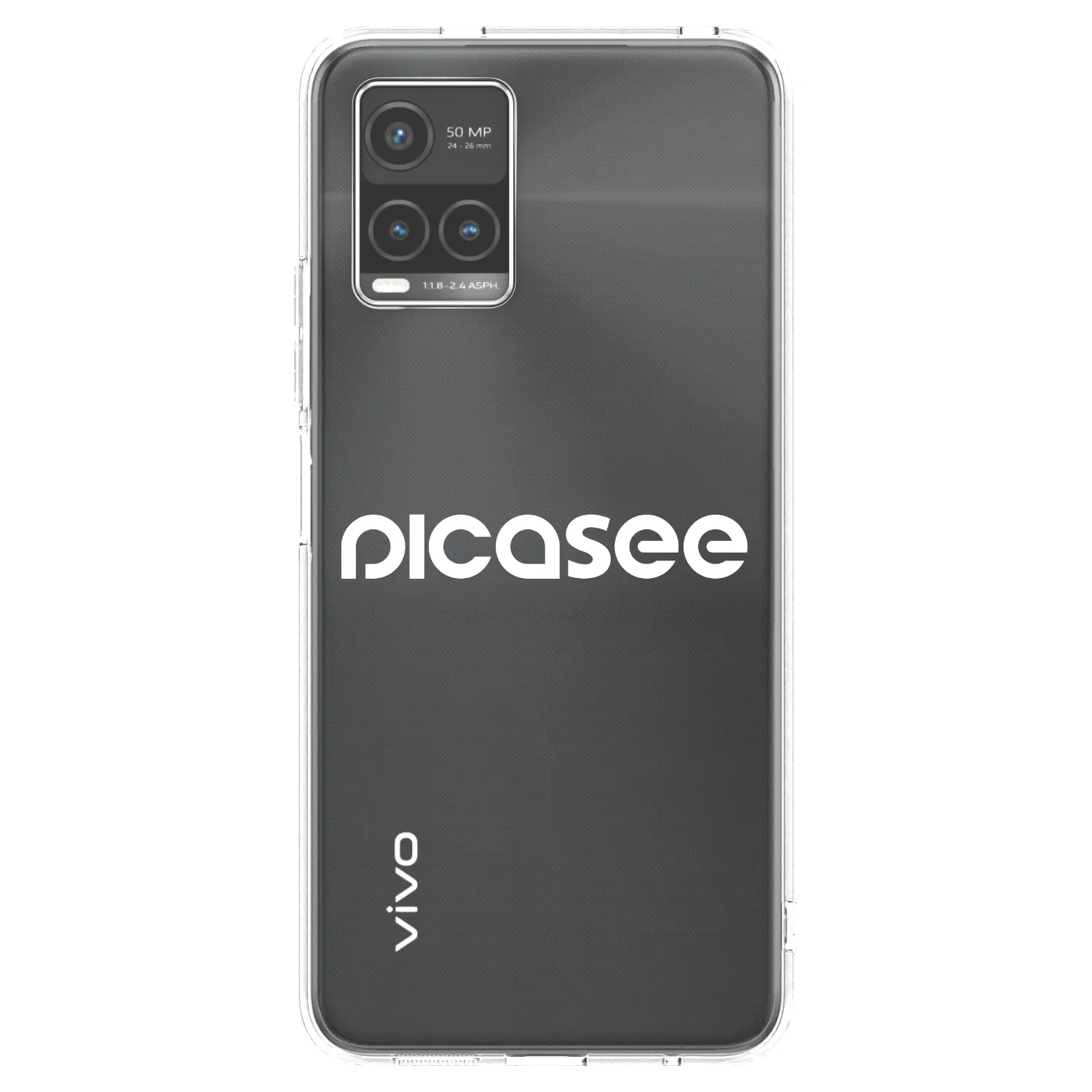 Picasee silikonski prozorni ovitek za Vivo Y33s - Picasee - new logo - white