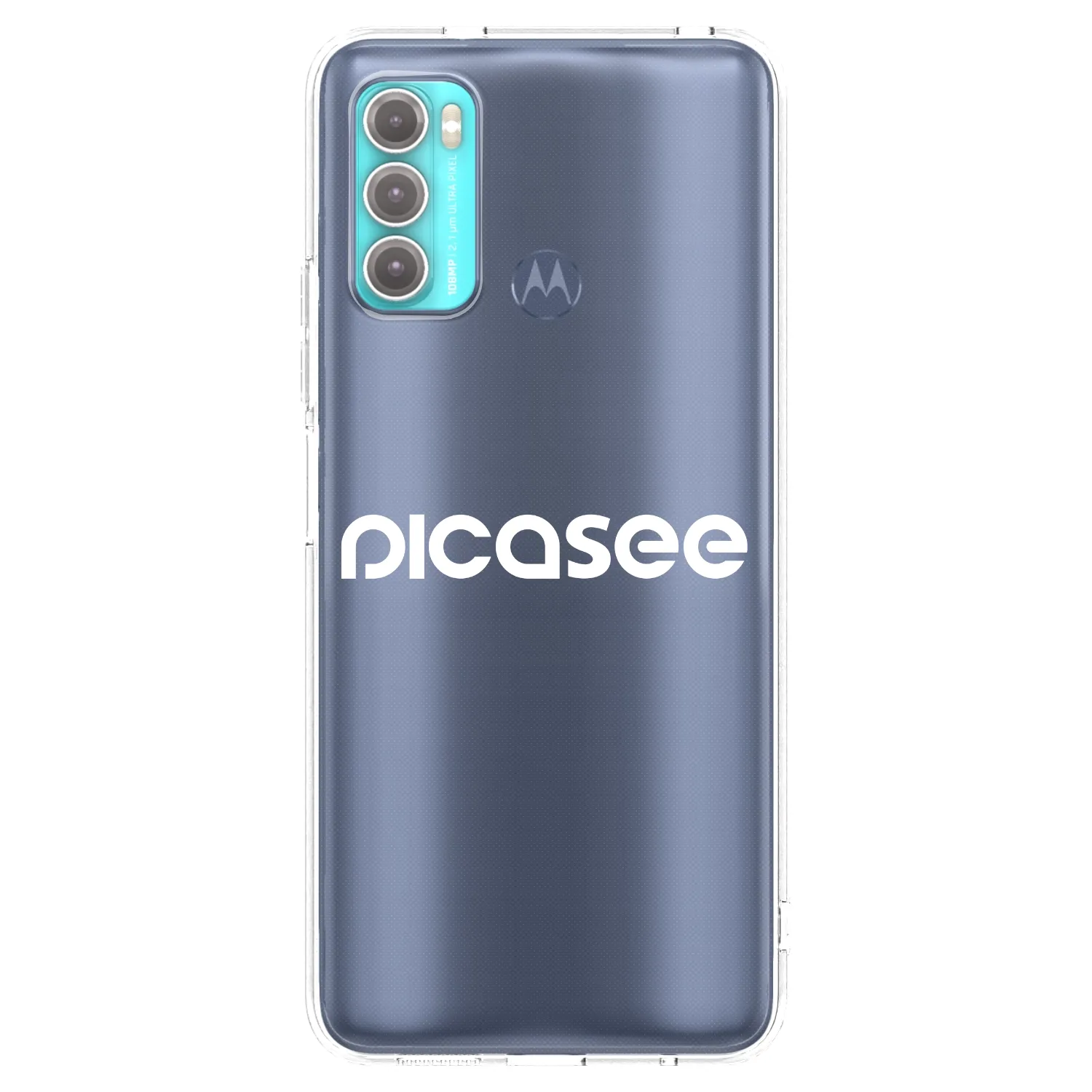 Picasee silikonski prozorni ovitek za Motorola Moto G60 - Picasee - new logo - white