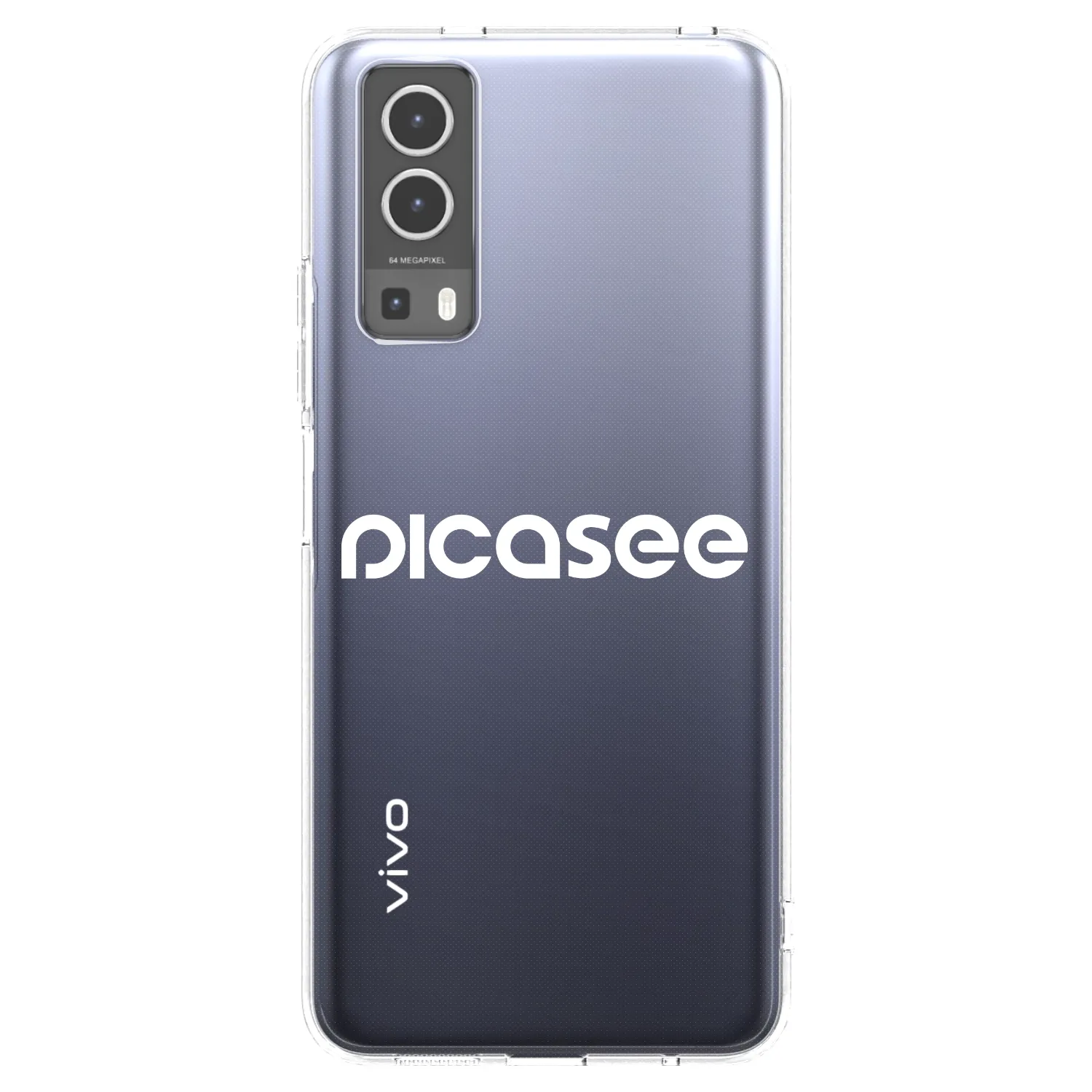 Picasee silikonski prozorni ovitek za Vivo Y72 5G - Picasee - new logo - white