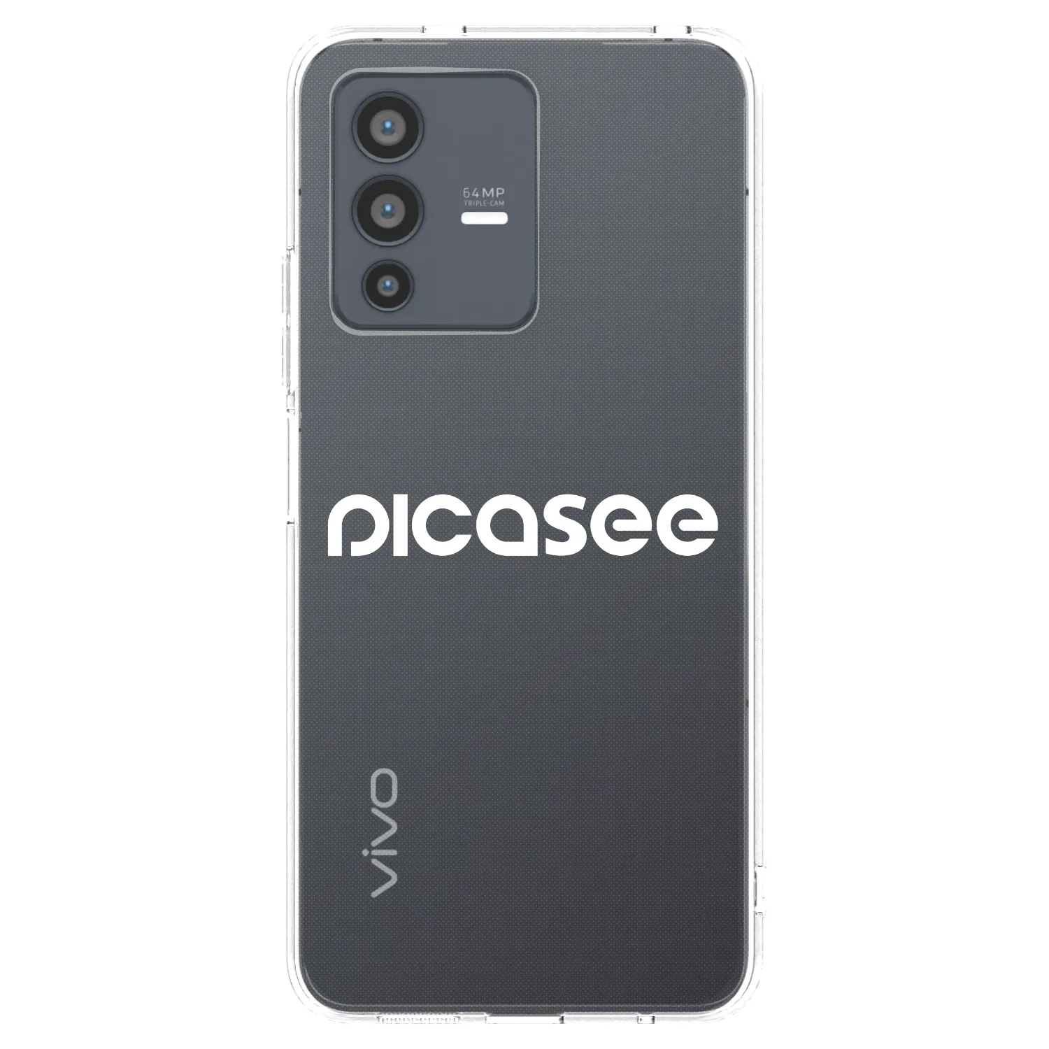 Picasee silikonski prozorni ovitek za Vivo V23 5G - Picasee - new logo - white