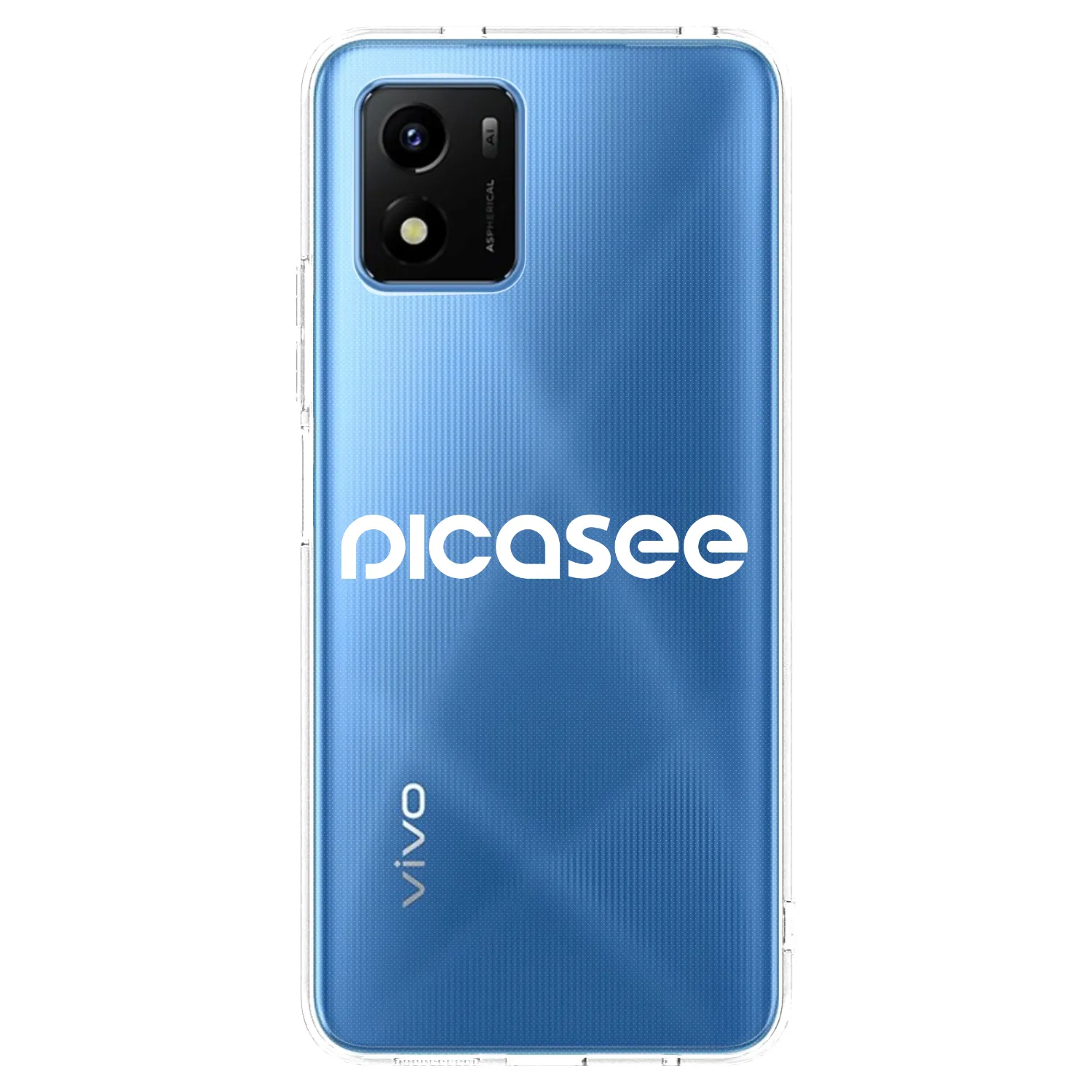Picasee silikonski prozorni ovitek za Vivo Y01 - Picasee - new logo - white