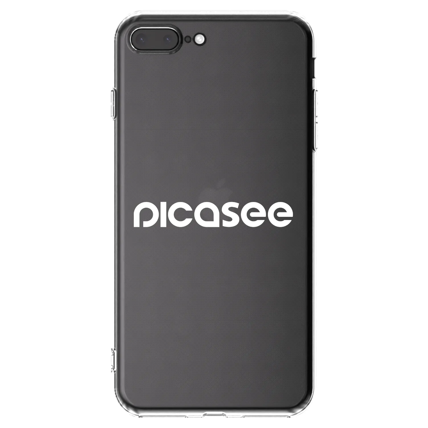 Picasee silikonski prozorni ovitek za Apple iPhone 8 Plus - Picasee - new logo - white