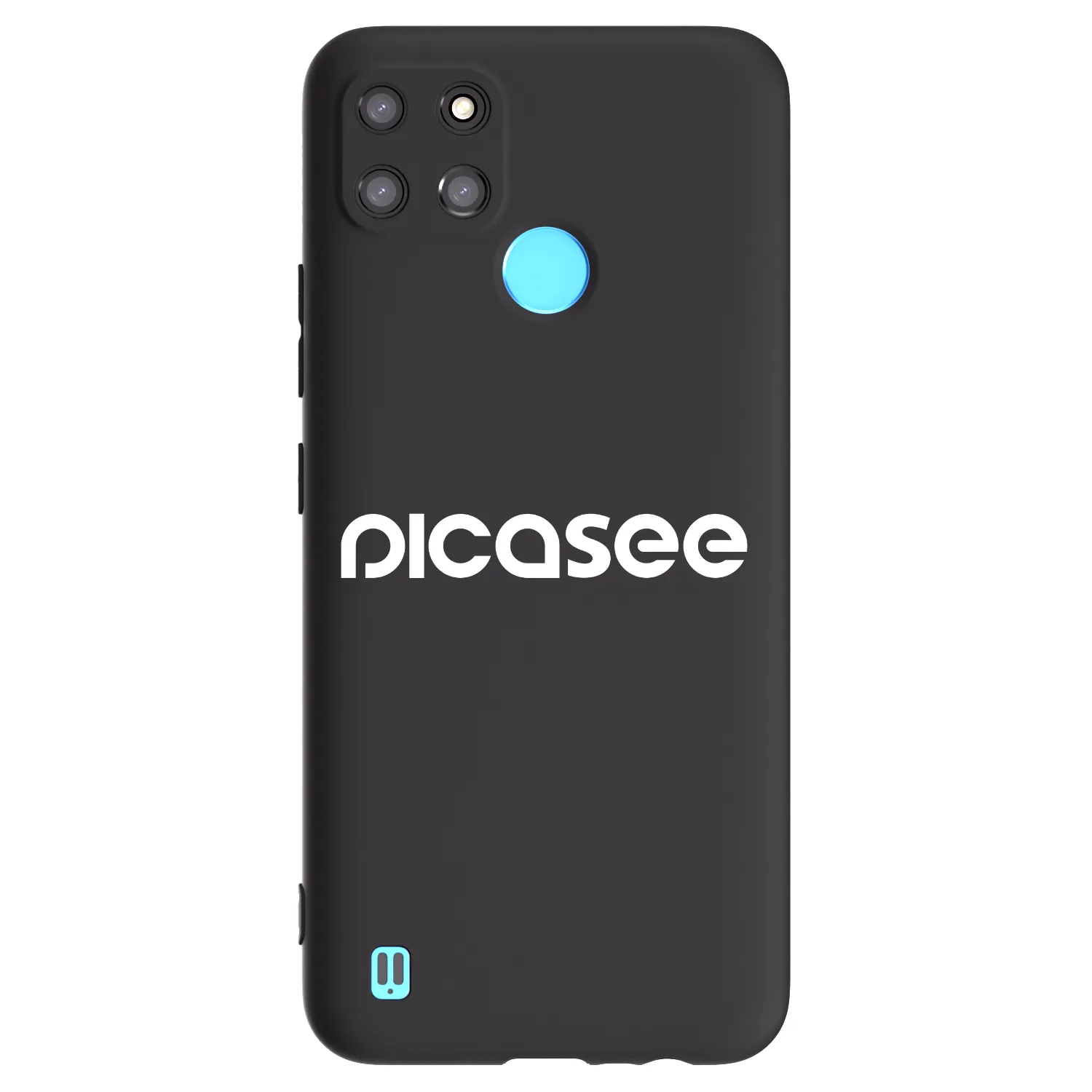 Picasee silikonski črni ovitek za Realme C21Y - Picasee - new logo - white