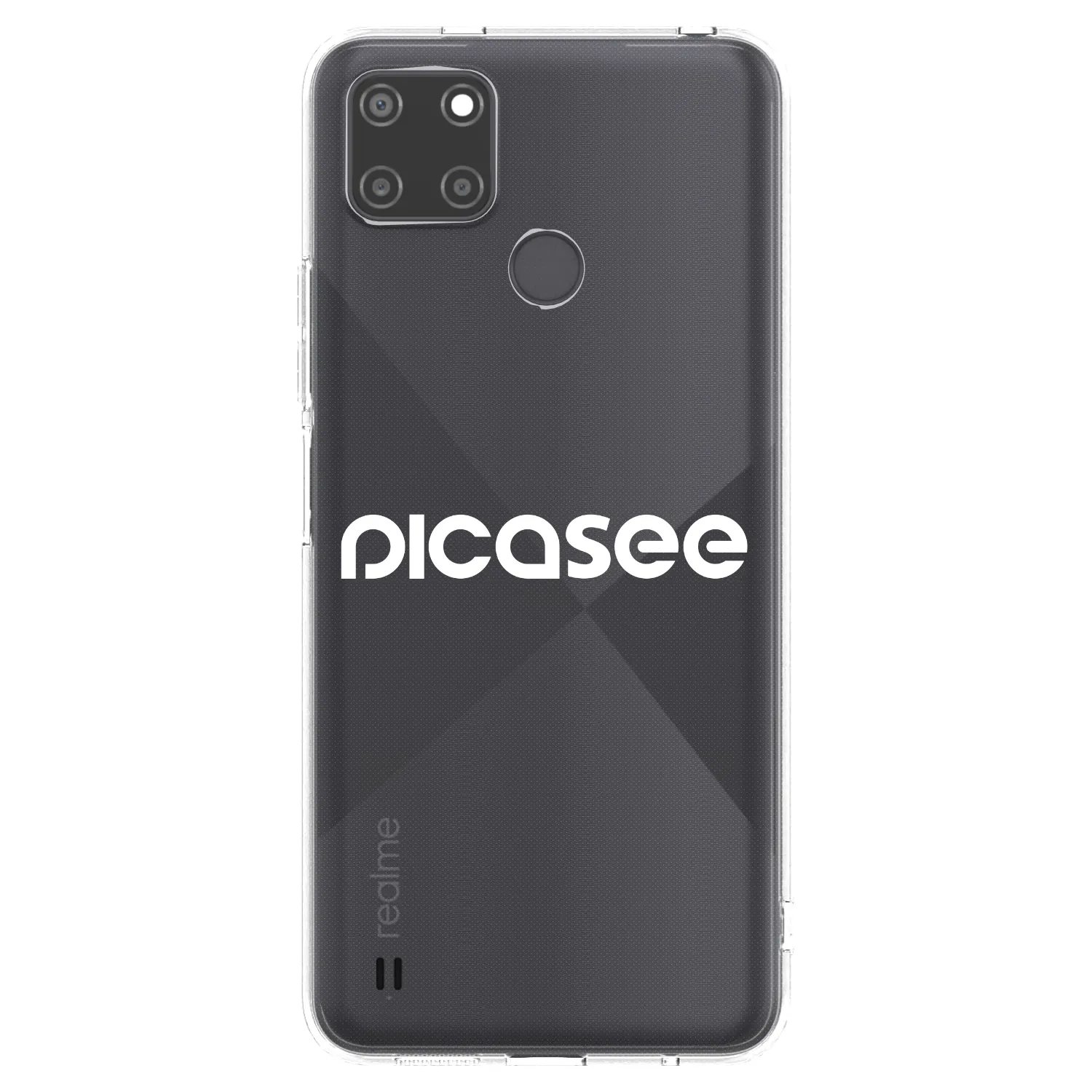 Picasee silikonski prozorni ovitek za Realme C21Y - Picasee - new logo - white