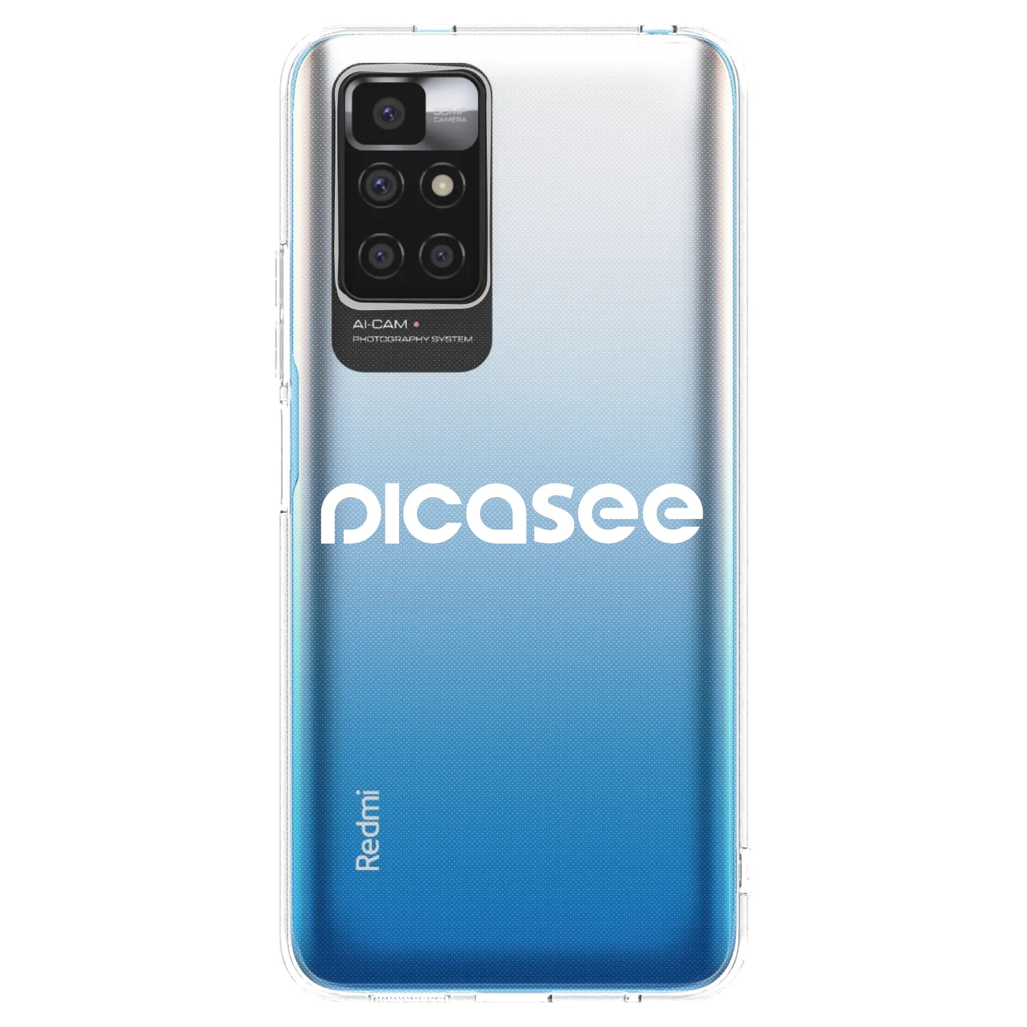 Picasee silikonski prozorni ovitek za Xiaomi Redmi 10 (2022) - Picasee - new logo - white