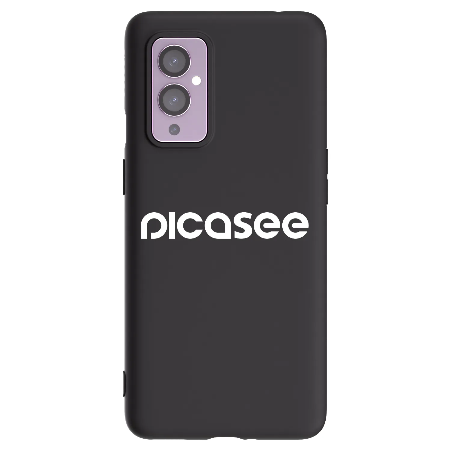 Picasee silikonski črni ovitek za OnePlus 9 - Picasee - new logo - white
