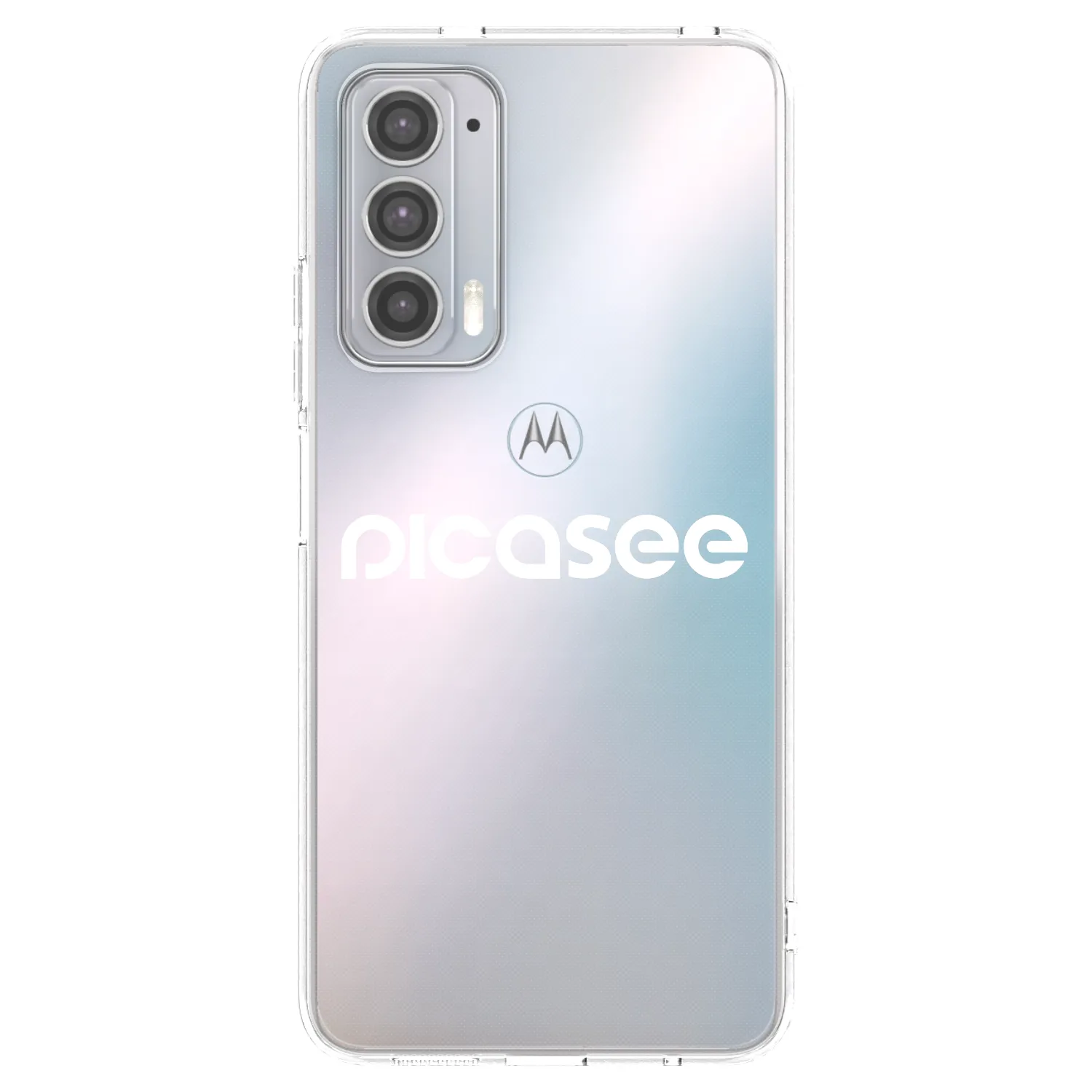 Picasee silikonski prozorni ovitek za Motorola Edge 20 - Picasee - new logo - white