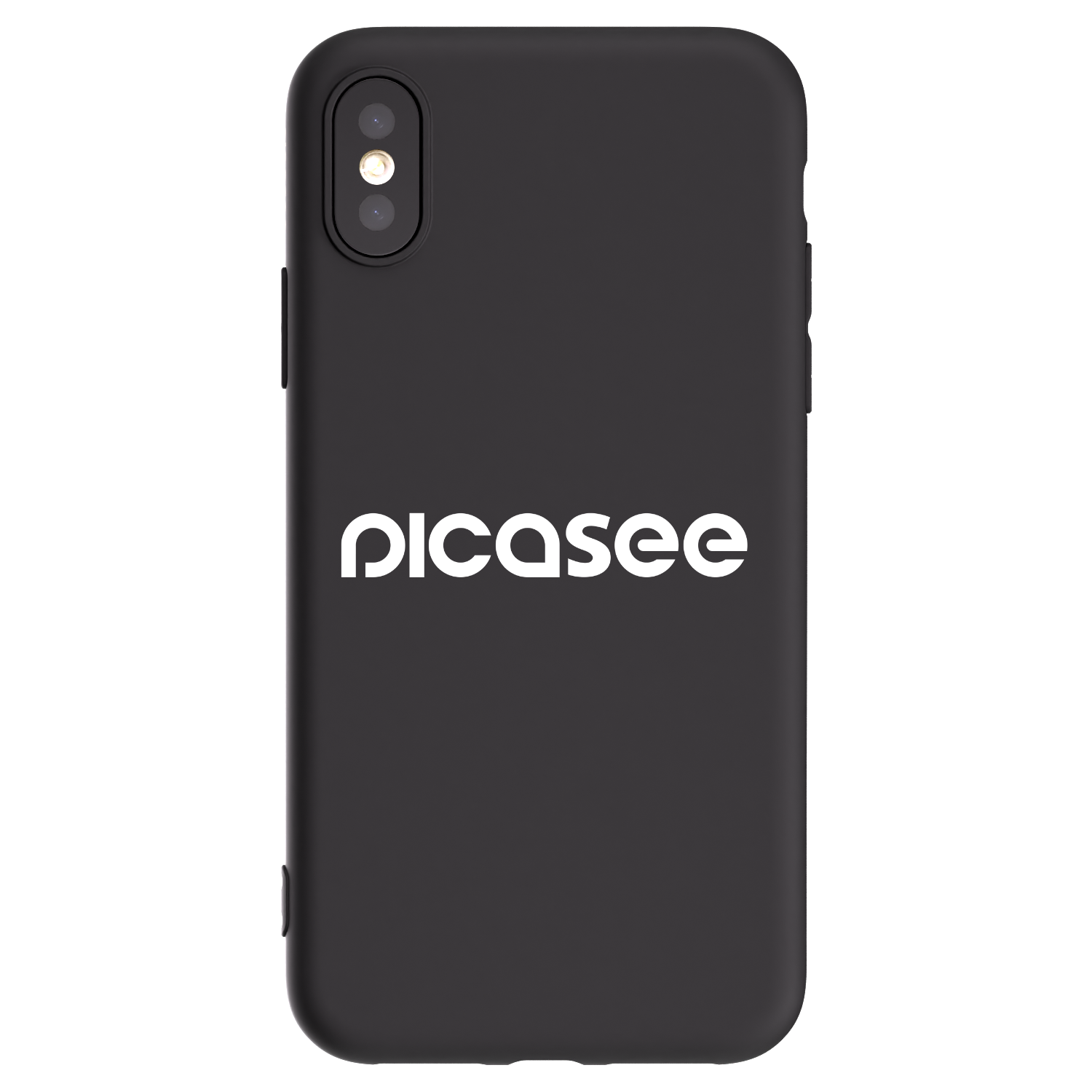 Picasee silikonski črni ovitek za Apple iPhone X/XS - Picasee - new logo - white