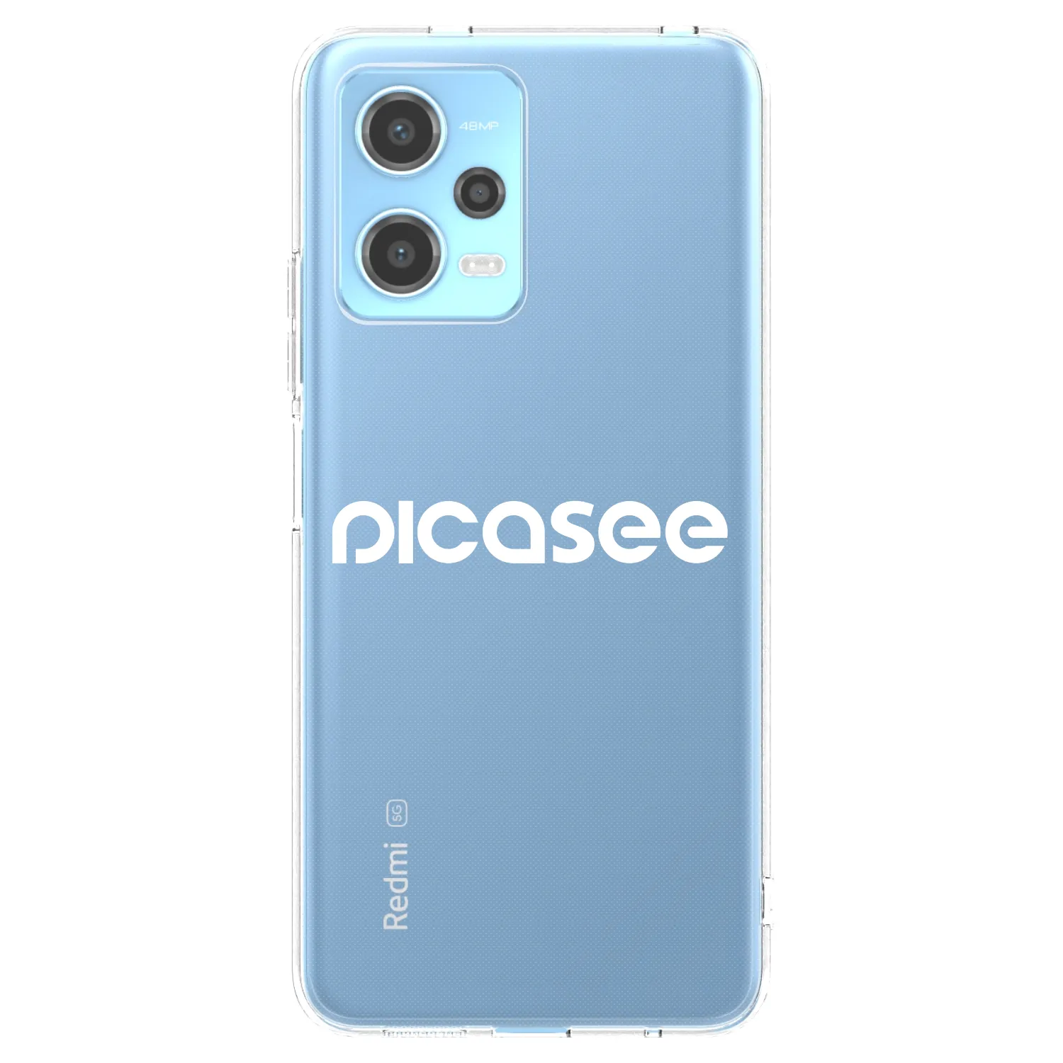 Picasee silikonski prozorni ovitek za Xiaomi Redmi Note 12 5G - Picasee - new logo - white