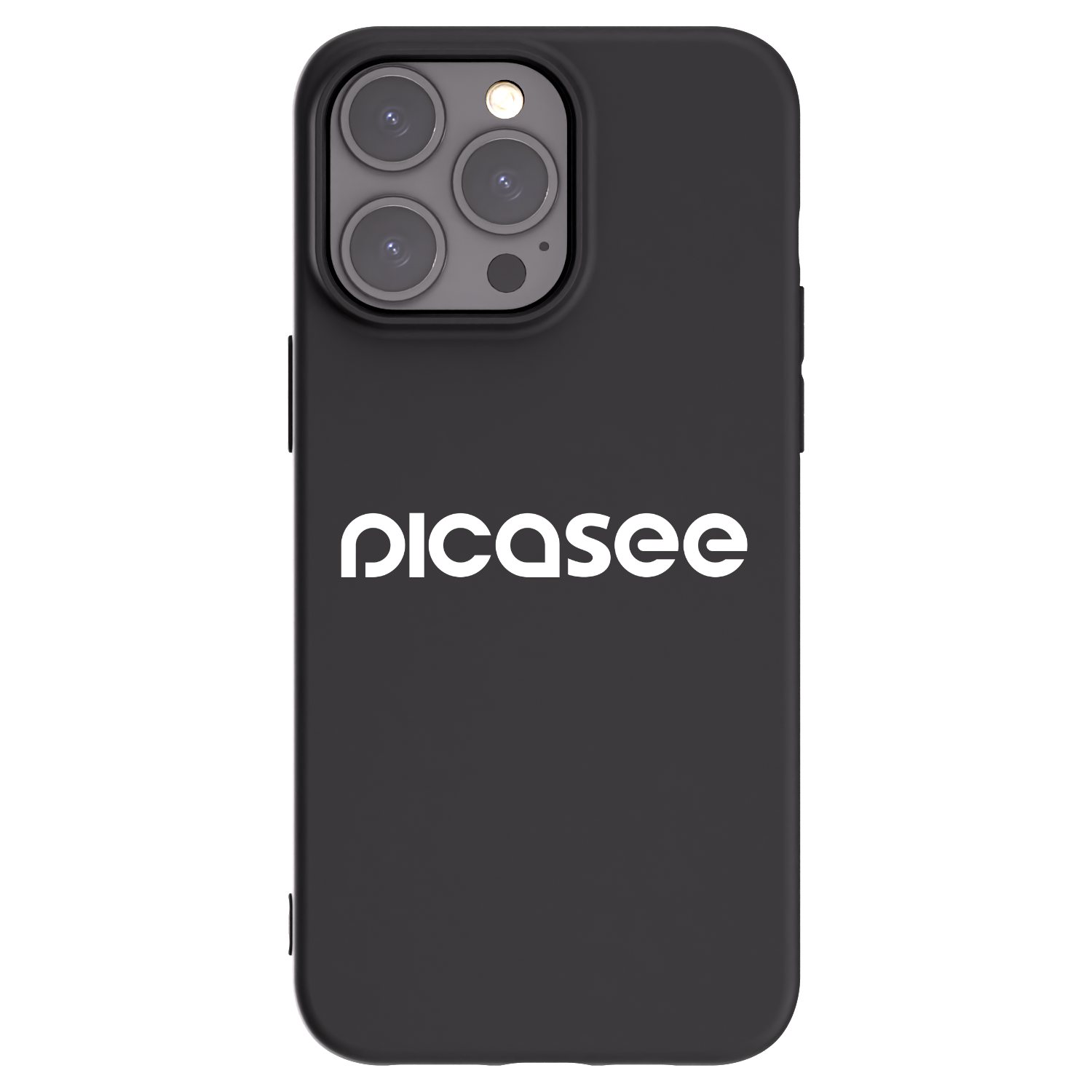Picasee silikonski črni ovitek za Apple iPhone 15 Pro Max - Picasee - new logo - white