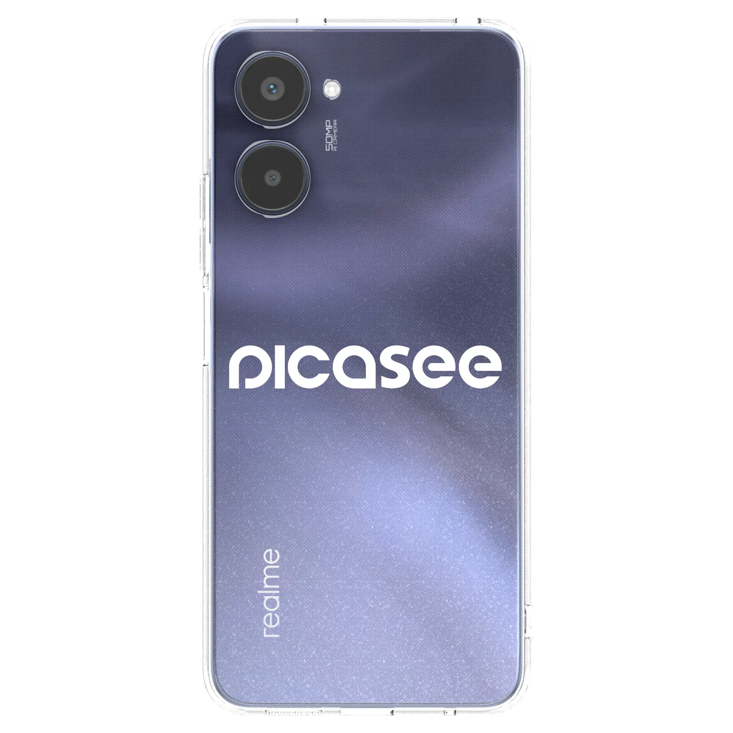 Picasee silikonski prozorni ovitek za Realme 10 4G - Picasee - new logo - white