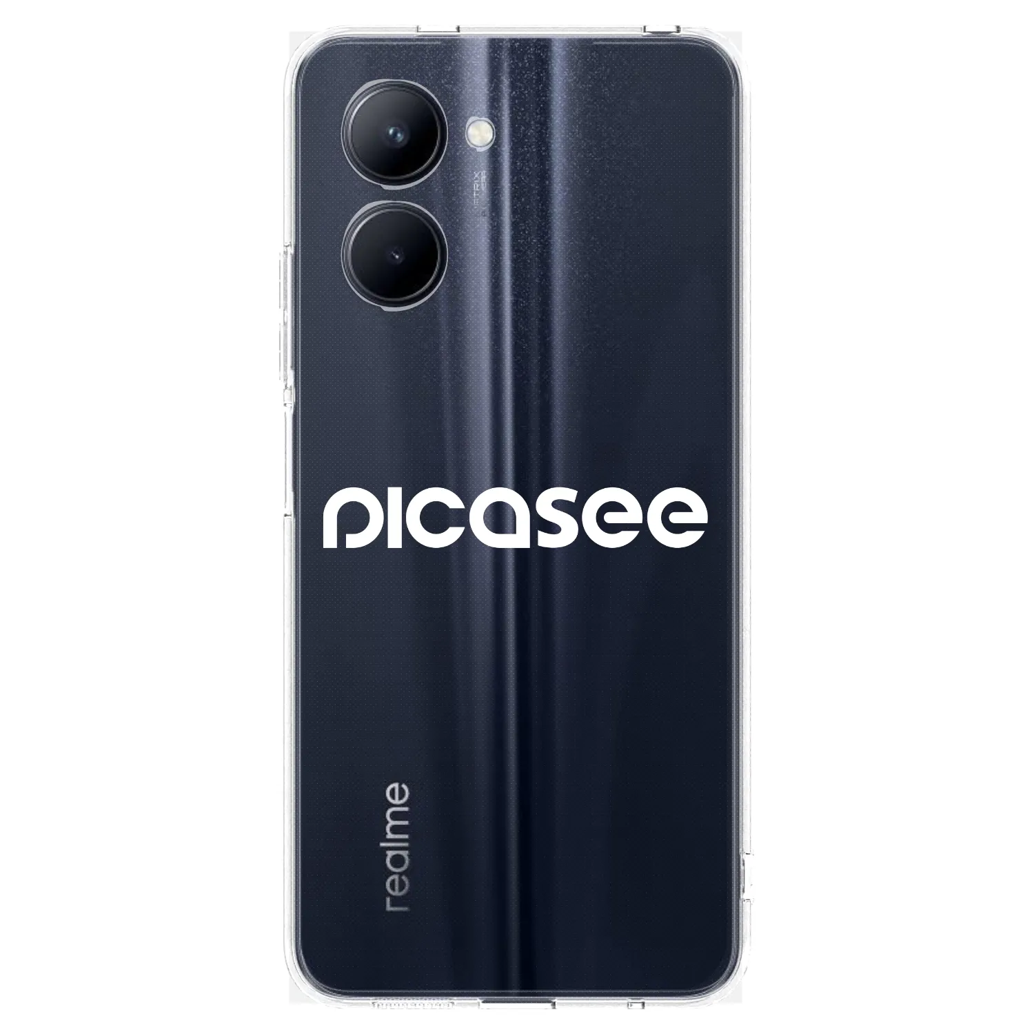 Picasee silikonski prozorni ovitek za Realme C33 (2023) - Picasee - new logo - white