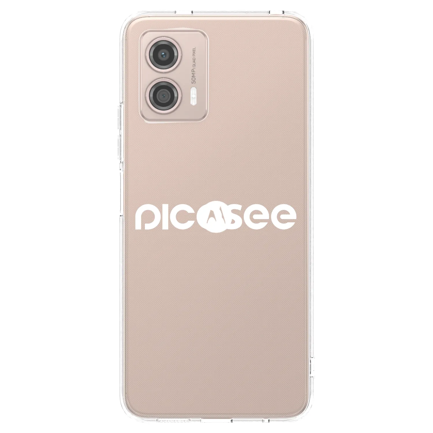 Picasee silikonski prozorni ovitek za Motorola Moto G53 5G - Picasee - new logo - white