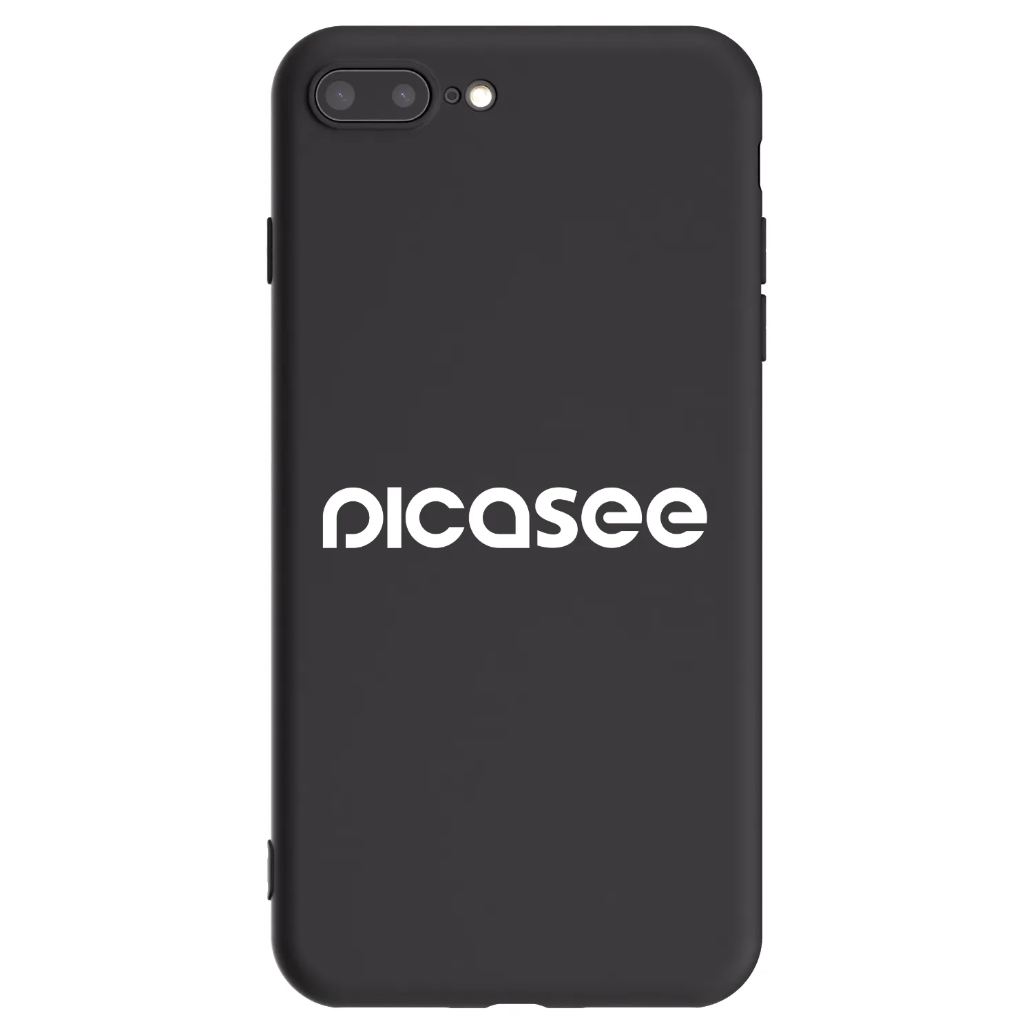 Picasee silikonski črni ovitek za Apple iPhone 7 Plus - Picasee - new logo - white