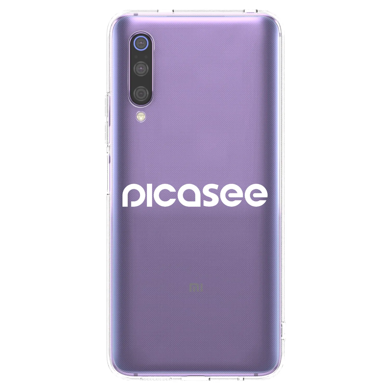 Picasee silikonski prozorni ovitek za Xiaomi Mi 9 - Picasee - new logo - white