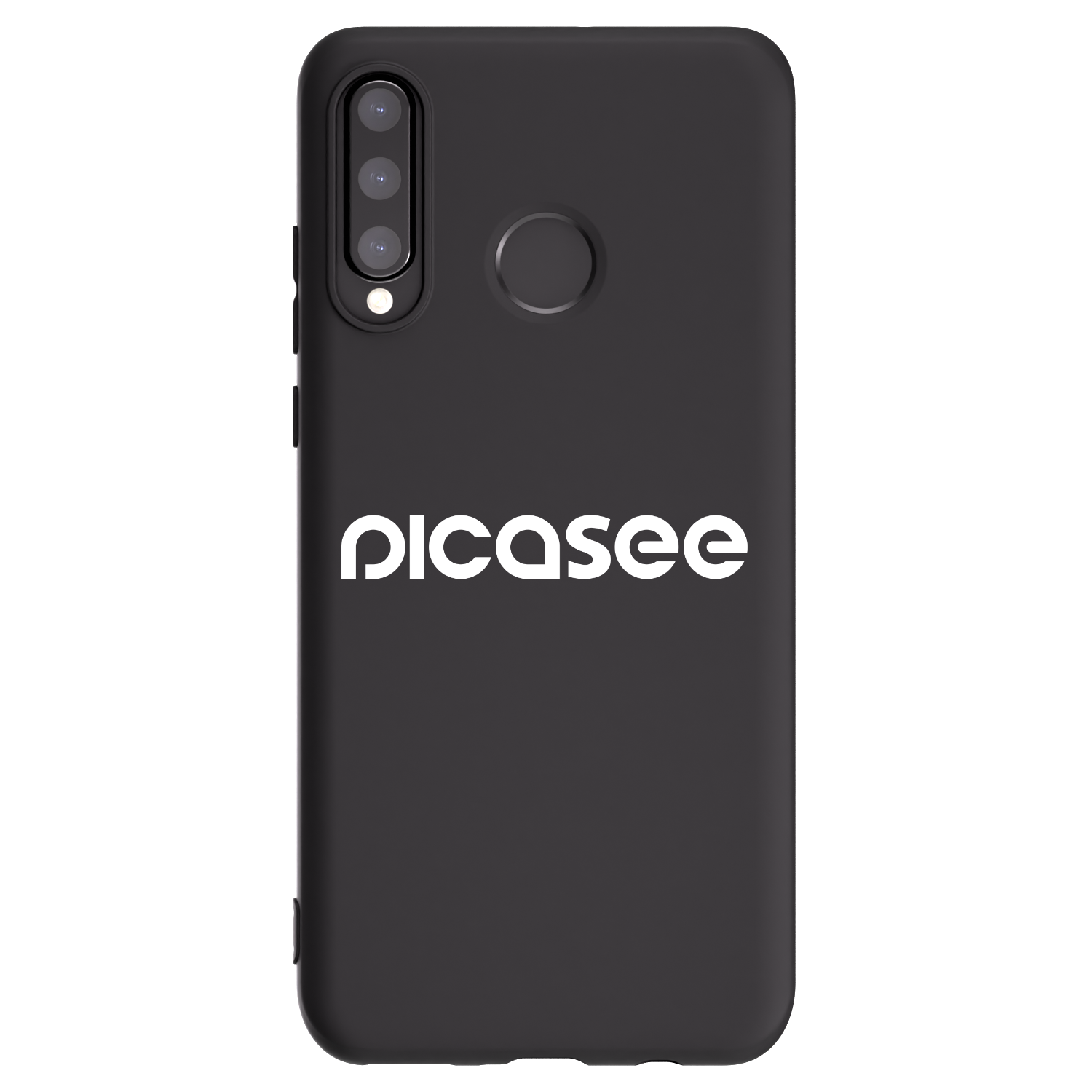 Picasee silikonski črni ovitek za Huawei P30 Lite - Picasee - new logo - white