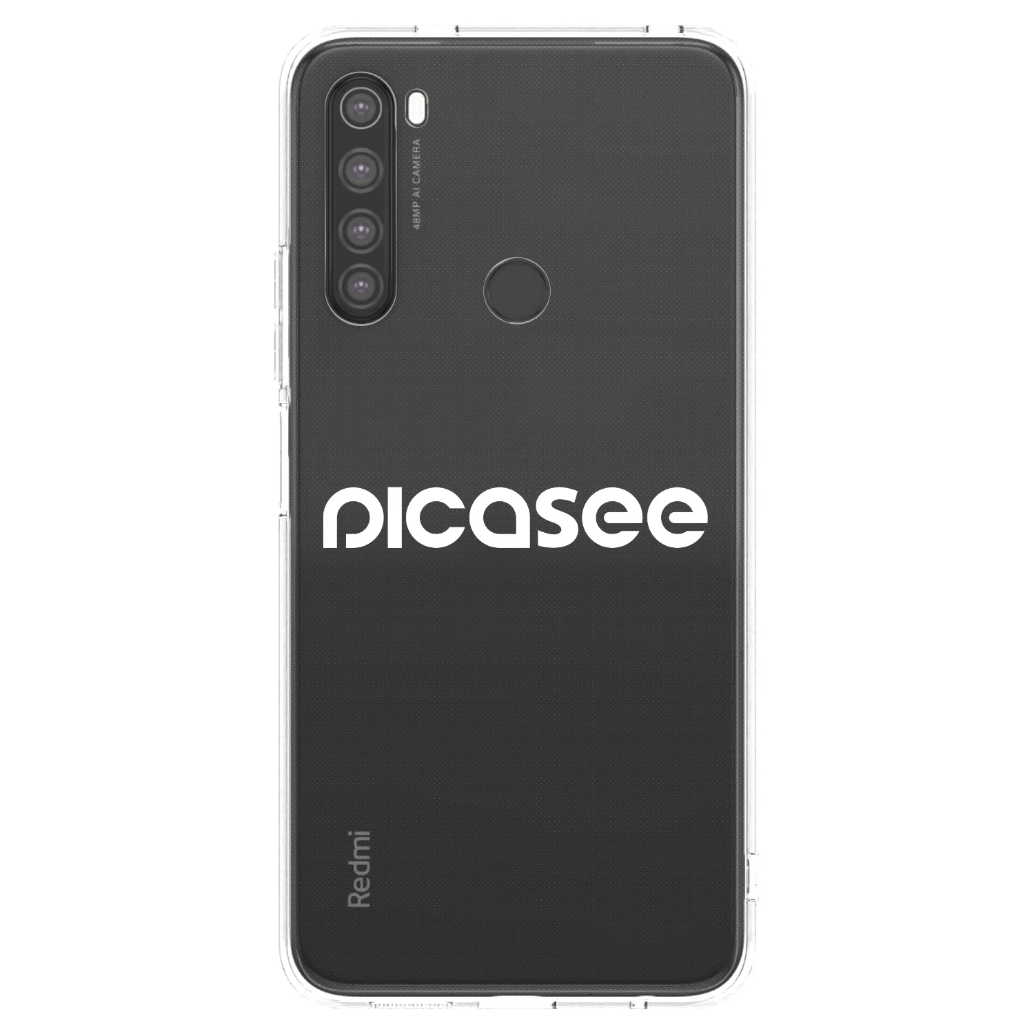 Picasee silikonski prozorni ovitek za Xiaomi Redmi Note 8 - Picasee - new logo - white