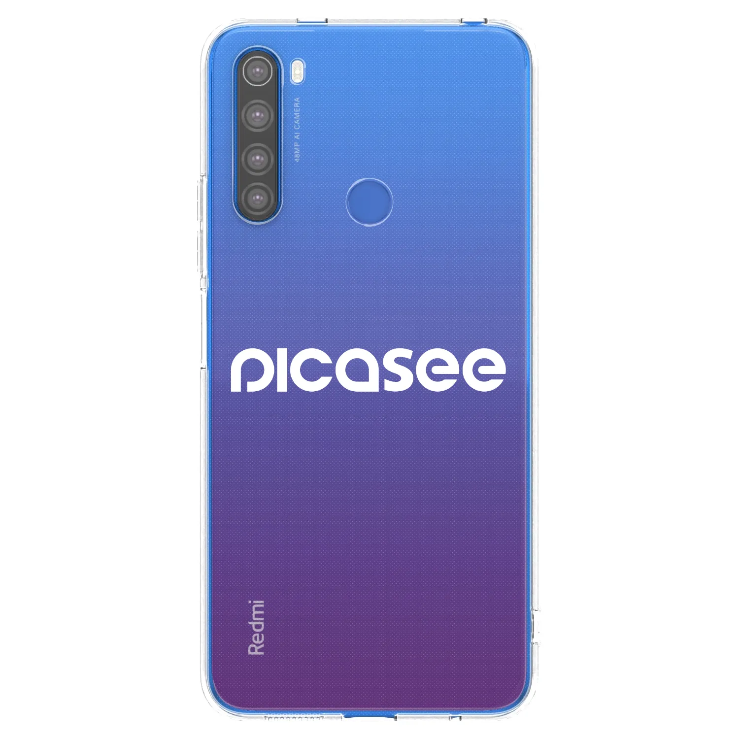 Picasee silikonski prozorni ovitek za Xiaomi Redmi Note 8T - Picasee - new logo - white