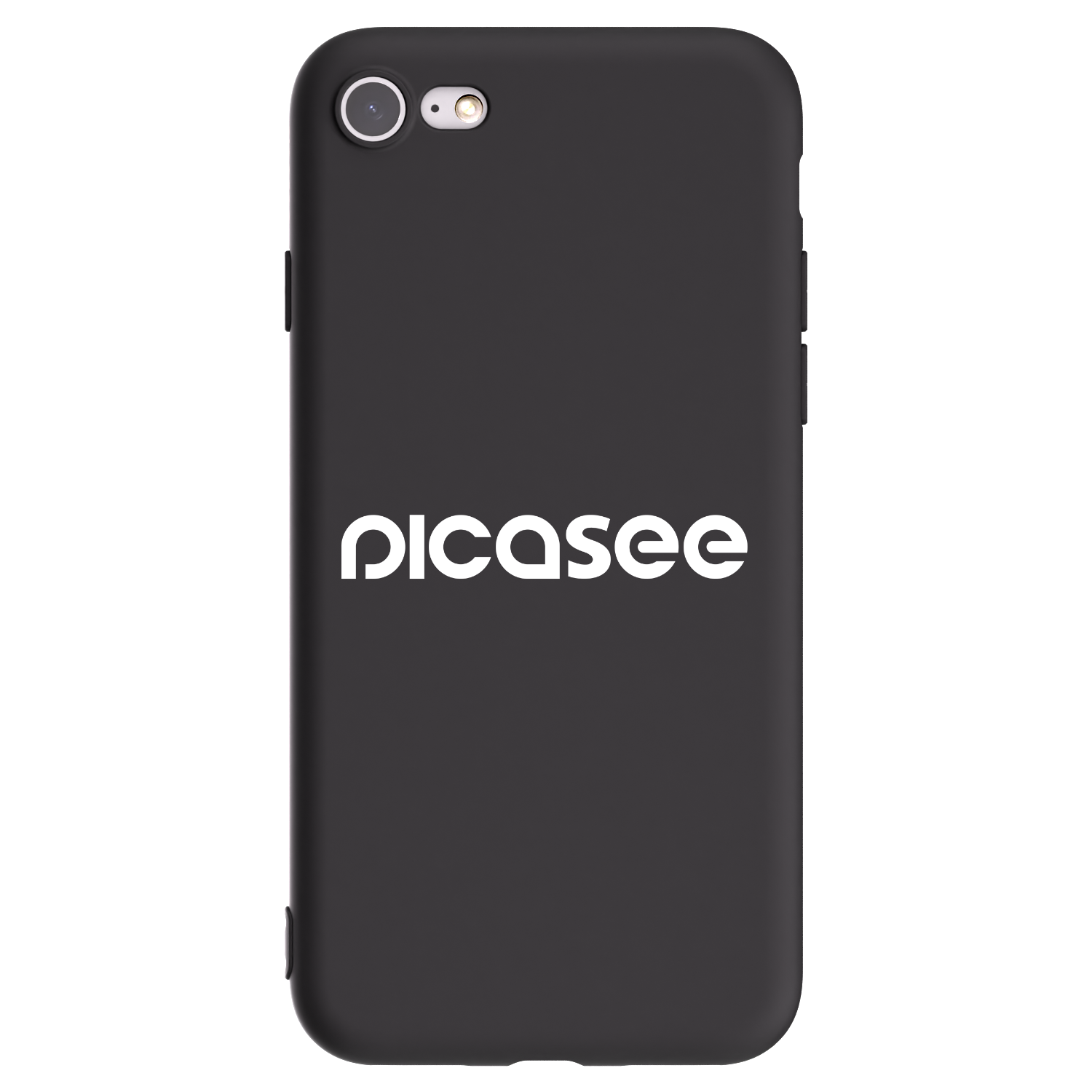 Picasee silikonski črni ovitek za Apple iPhone SE 2020 - Picasee - new logo - white