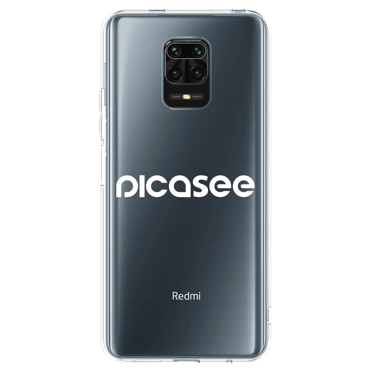Picasee silikonski prozorni ovitek za Xiaomi Redmi Note 9 Pro - Picasee - new logo - white