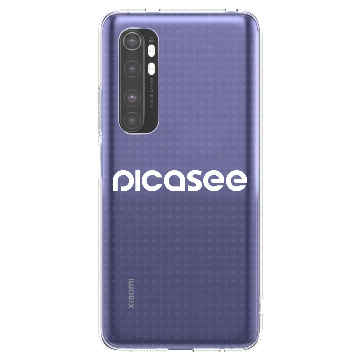 Picasee silikonski prozorni ovitek za Xiaomi Mi Note 10 Lite - Picasee - new logo - white