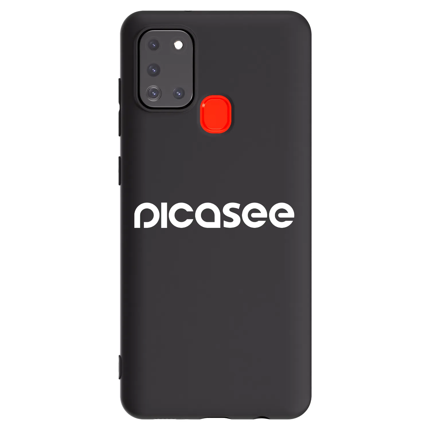 Picasee silikonski črni ovitek za Samsung Galaxy A21s - Picasee - new logo - white